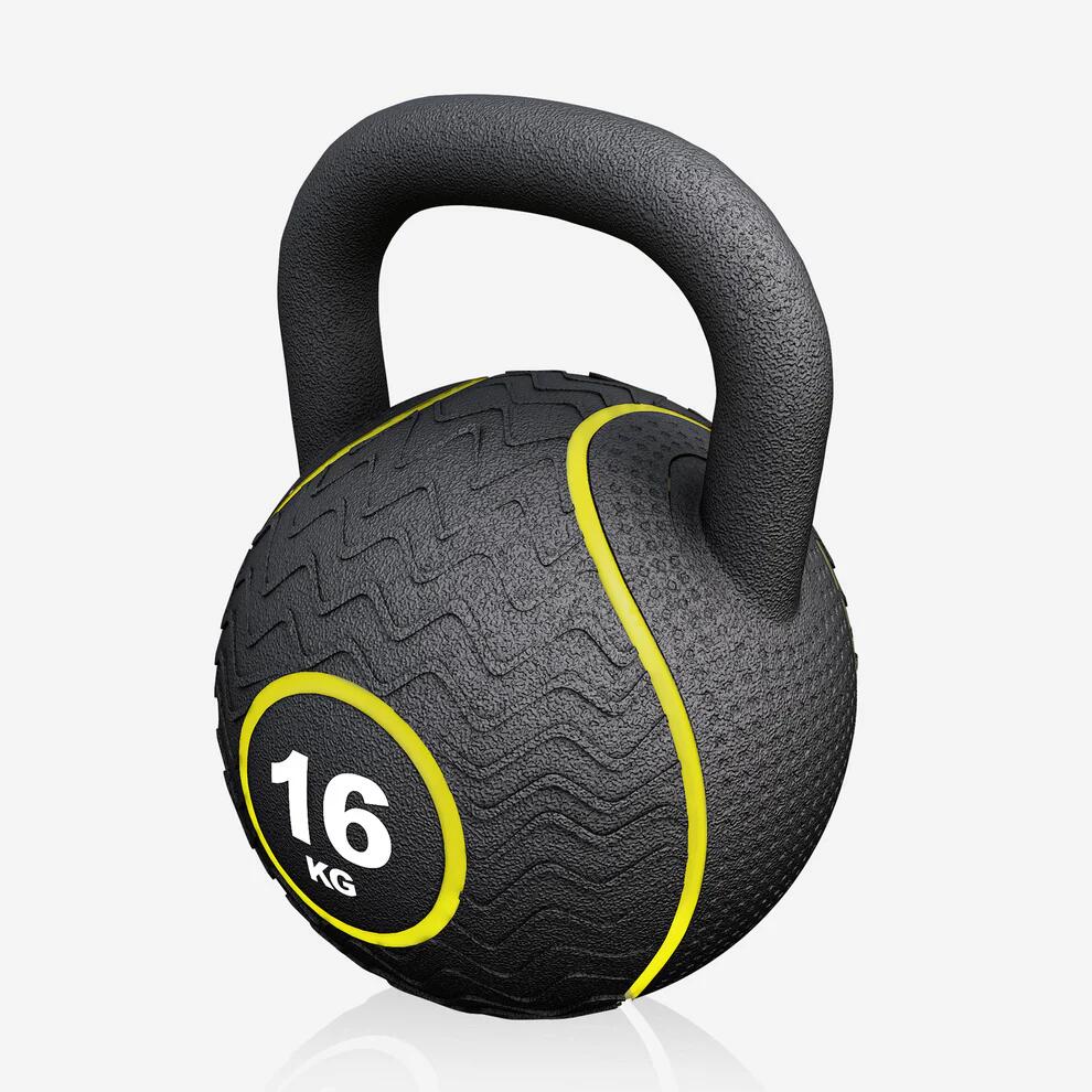 Zestaw 8 kg, 12 kg, 16 kg kettlebell żeliwo z gumową powłoką 4/5