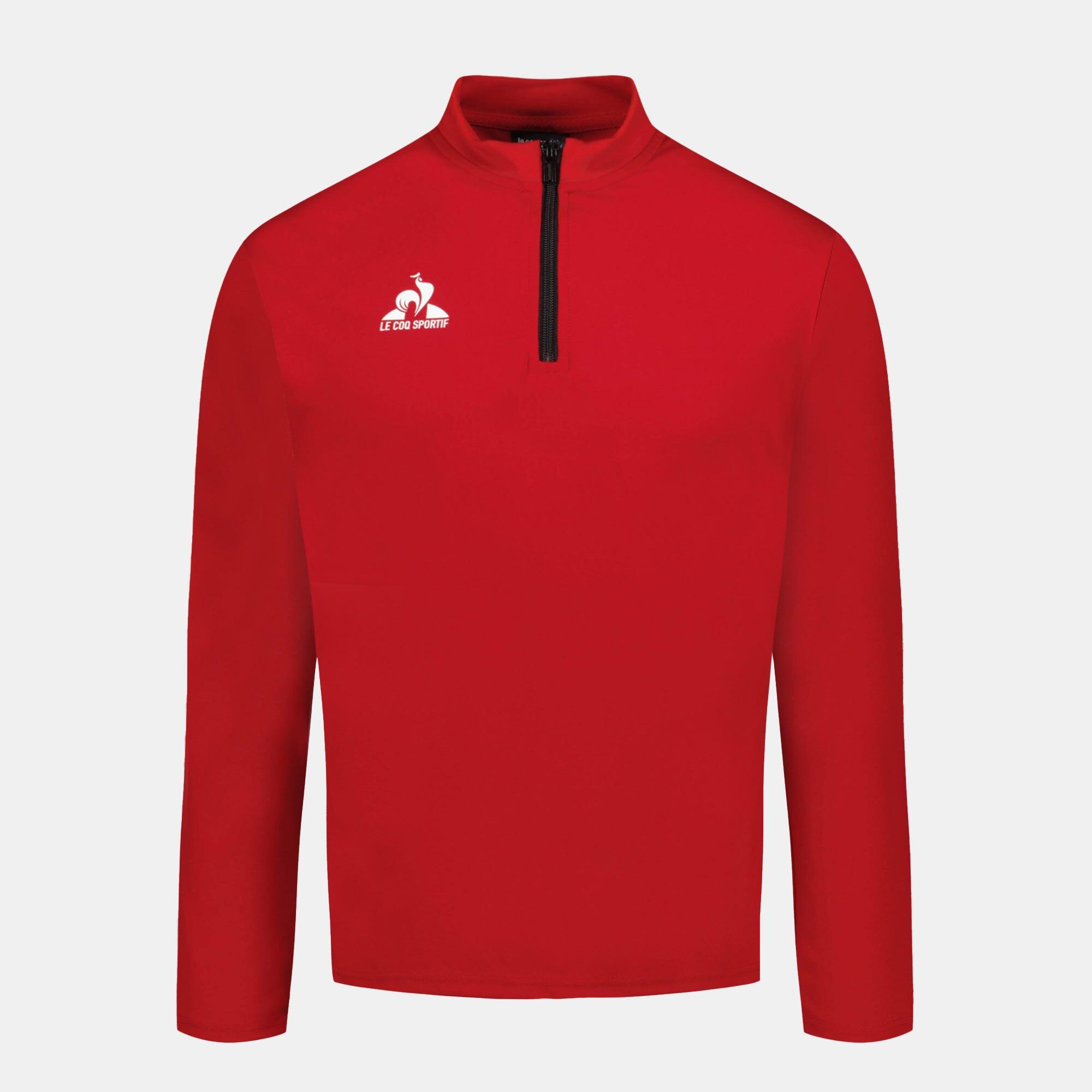 Sweat 1/2 Zip Le Coq Sportif Training Rouge Taille S 1/3