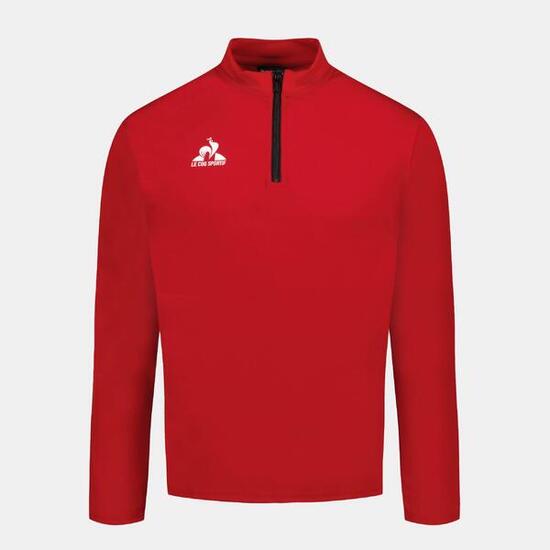 Sweat 1/2 Zip Le Coq Sportif Training Rouge Taille S