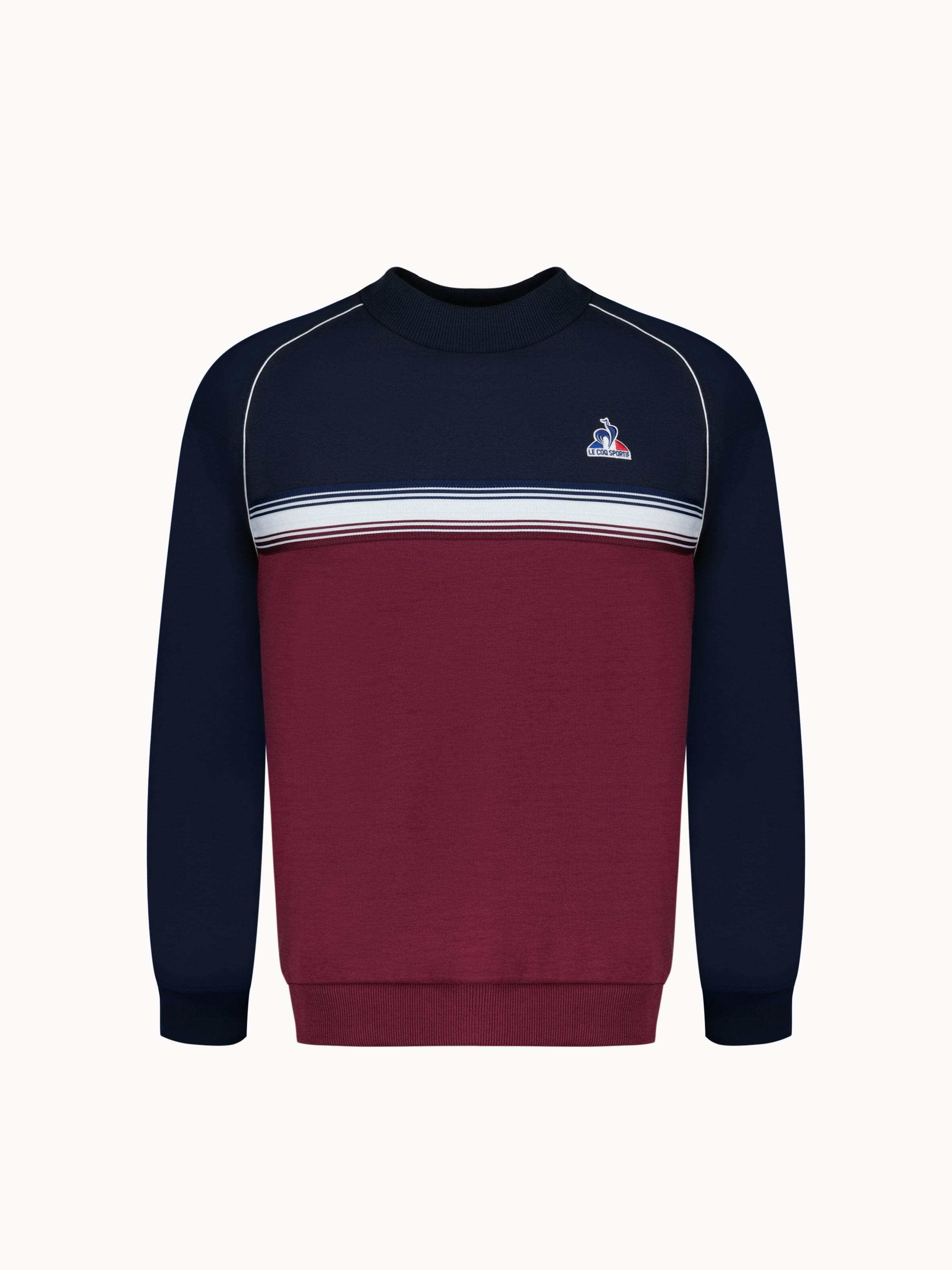 Sweat col montant en double face colorblock Tricolores 2/5