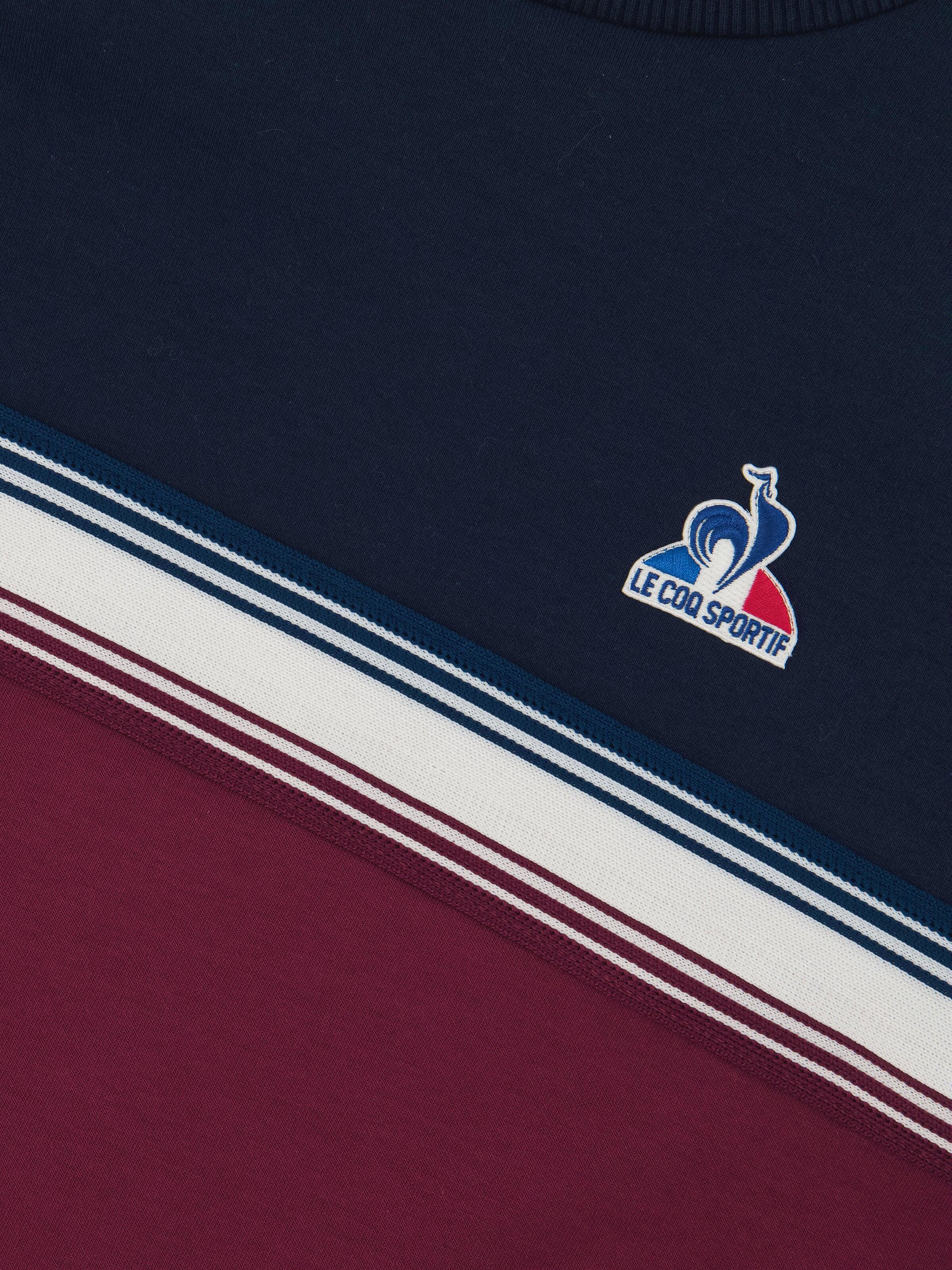 Sweat col montant en double face colorblock Tricolores 5/5