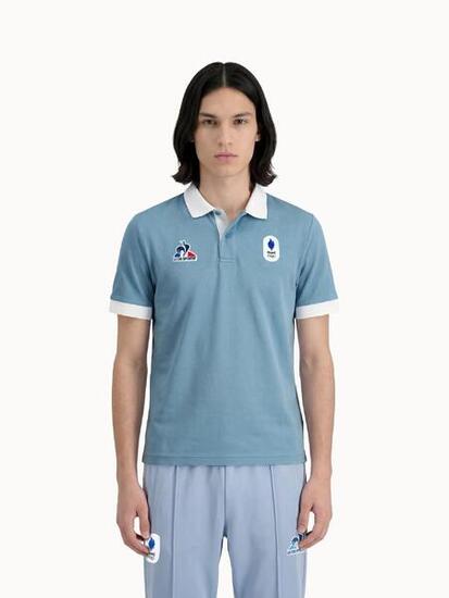 Polo Équipe de France Olympique 2026 en jersey technique JO EQUIPE DE FRANCE