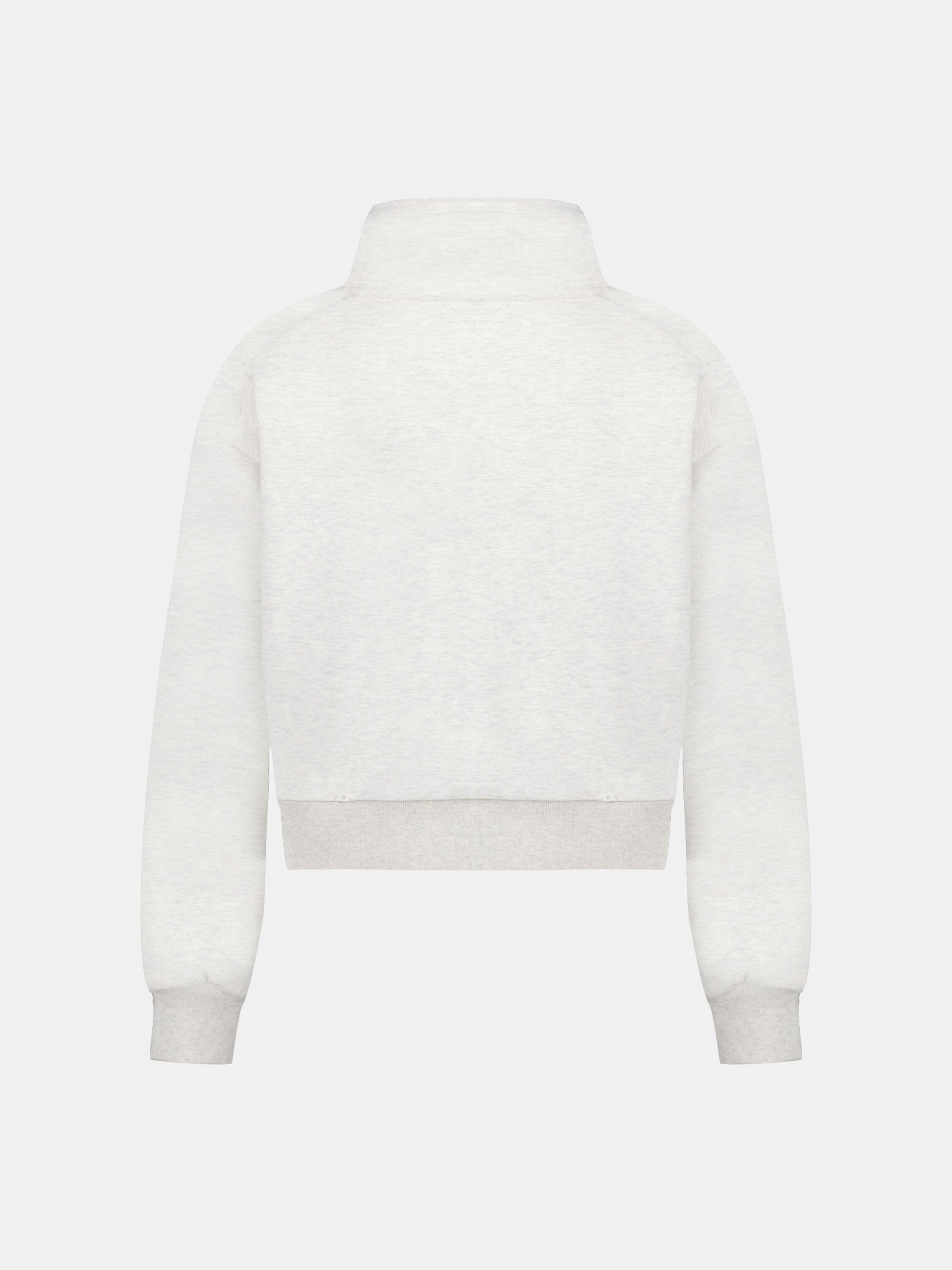 Sweat demi-zippé oversize en double face avec bandes rayées Heritage 3/4