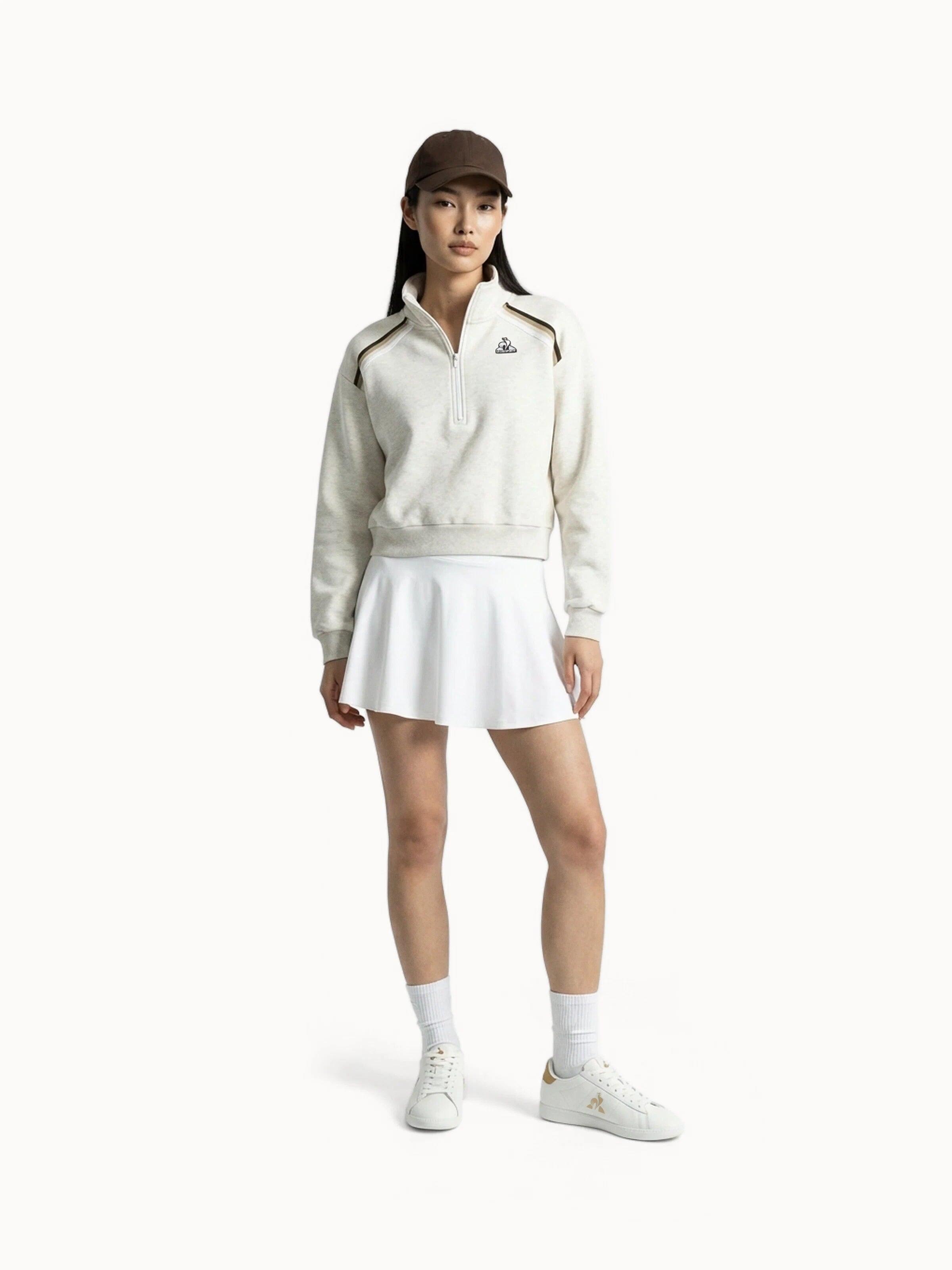 Sweat demi-zippé oversize en double face avec bandes rayées Heritage 4/4