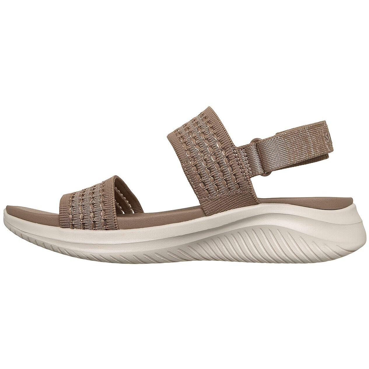 Sandalen Skechers Ultra Flex 3.0 Sandal - All A, Bruin, Dames 5/5