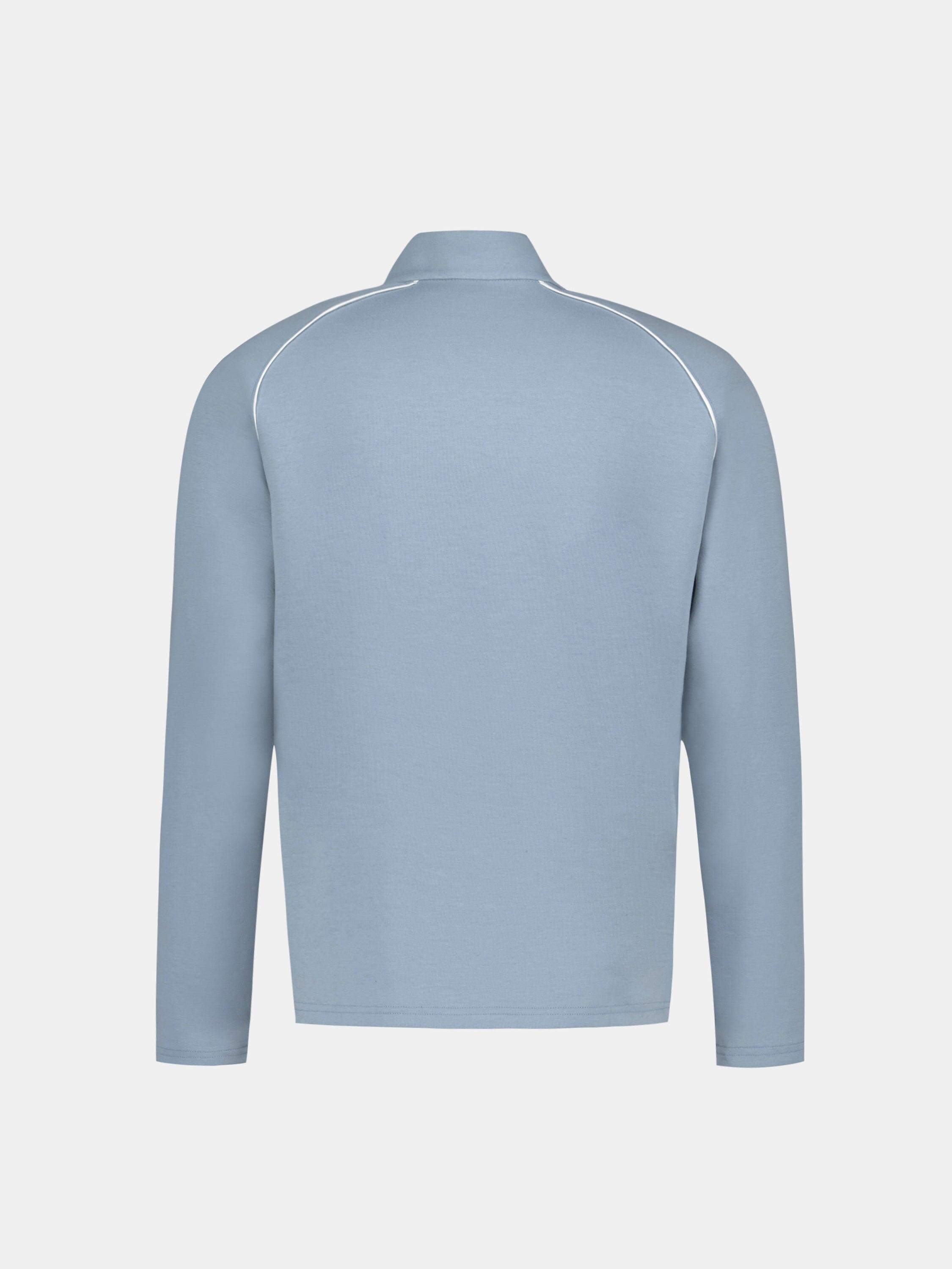 Sweat demi-zippé en double face avec bande rayée Tricolores 3/5