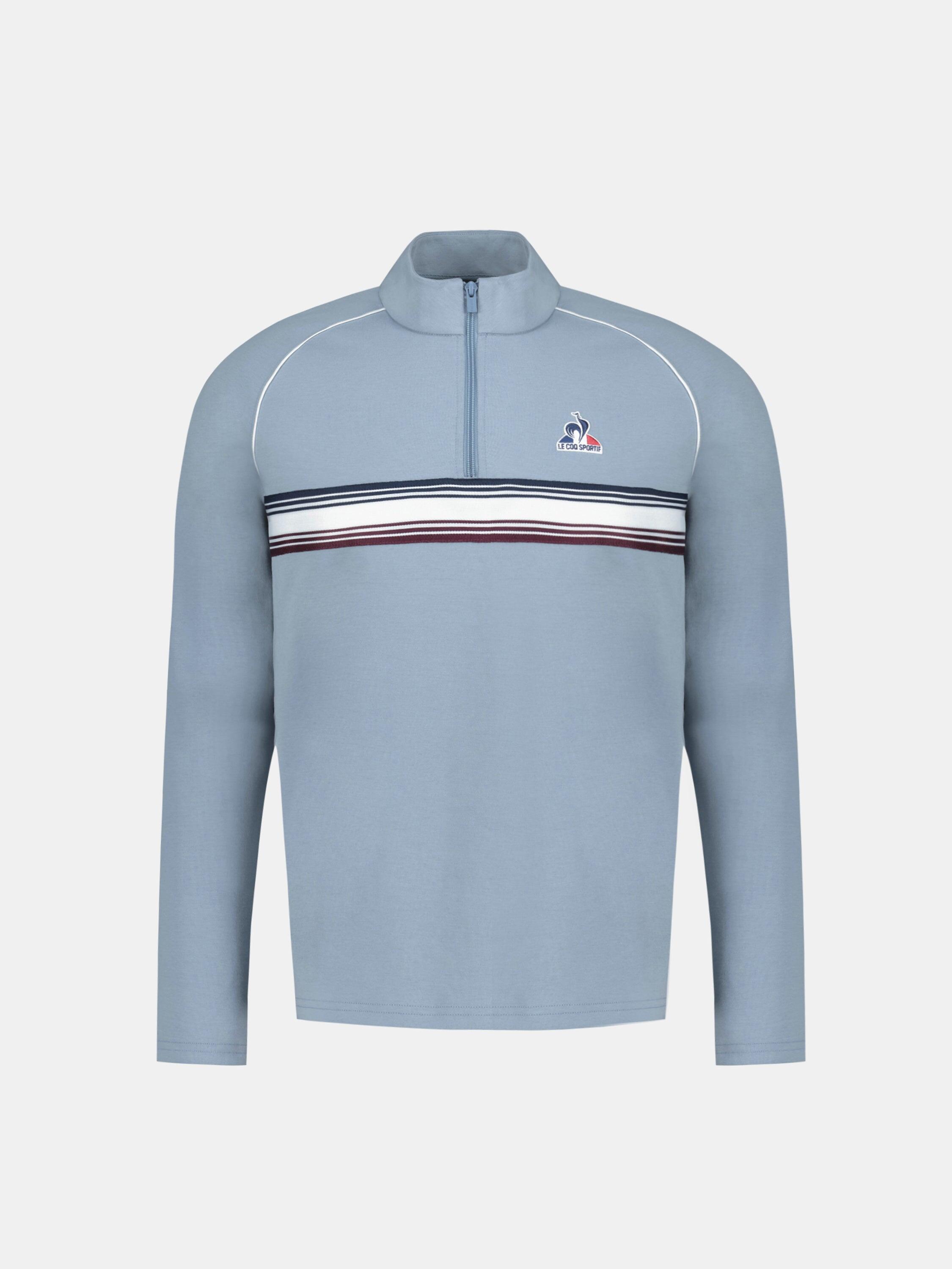 Sweat demi-zippé en double face avec bande rayée Tricolores 2/5