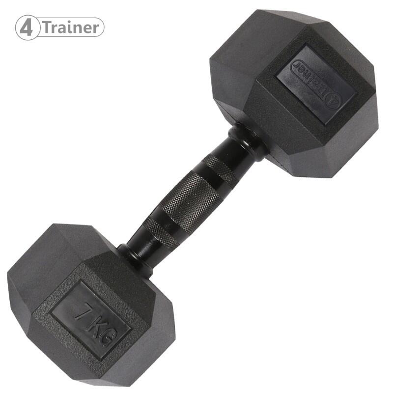 PACK HALTÈRES - 1 à 10KG avec Rack - 6 Paires (1, 3, 5, 7, 9, 10kg)  - 4TRAINER 6/7