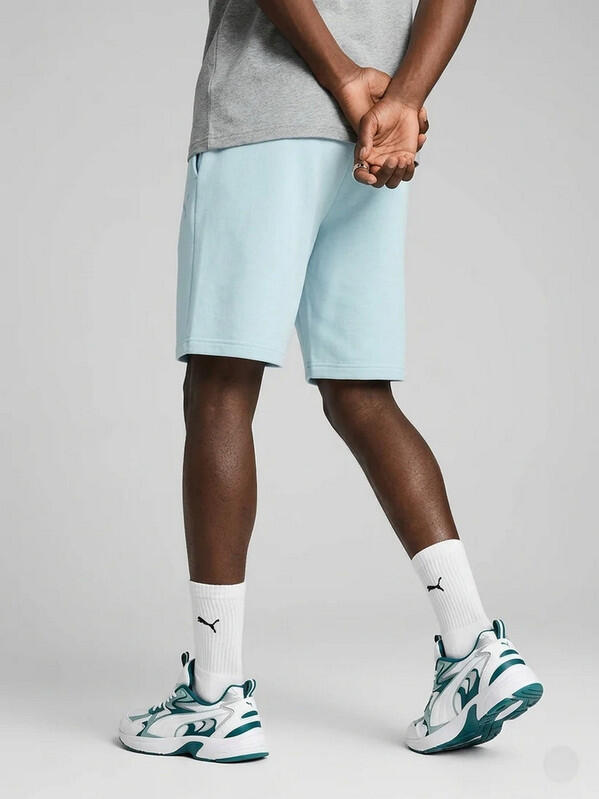 Puma Pantaloncini Uomo in Cotone con Tasche Laterali Fresh Water Azzurro L 2/3