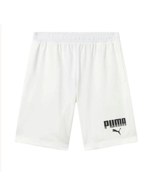 Puma Shorts Uomo Essential Graphic Cotone Bianco con Coulisse Bianco M
