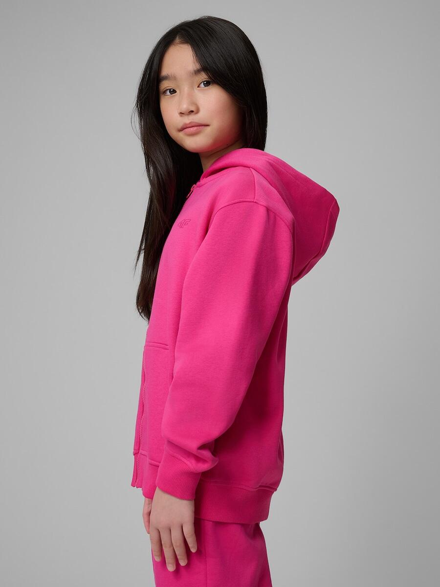 Bluza dresowa loose z kapturem dziewczęca 4F 4FJRSS26TSWSF2715 5/7