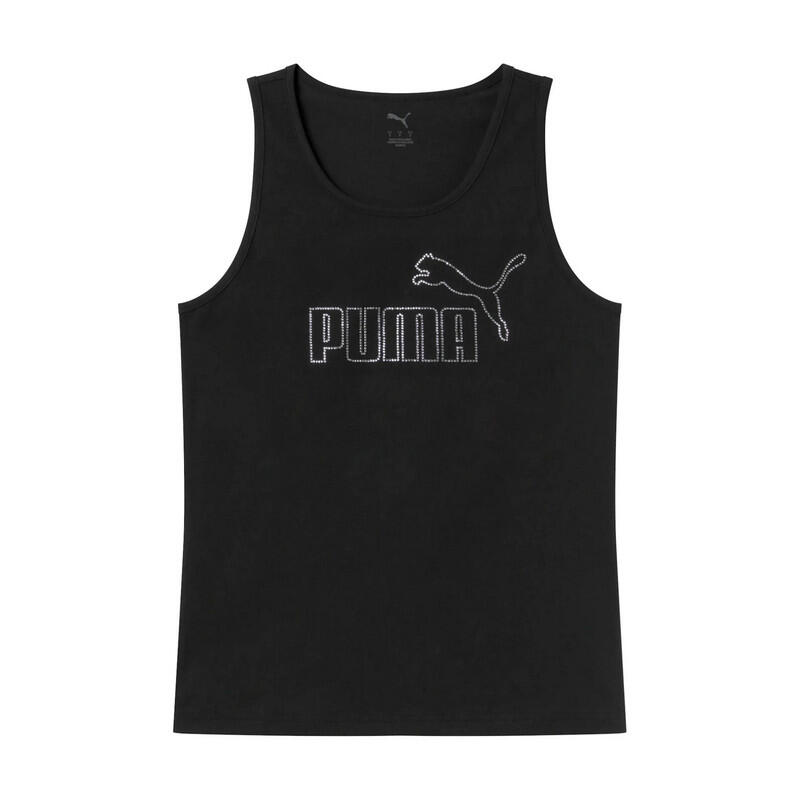 Puma Canotta Donna  Cotone Tank Top Sportivo Casual Logo  Lucido Nero L 1/1