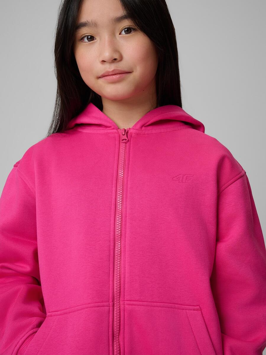 Bluza dresowa loose z kapturem dziewczęca 4F 4FJRSS26TSWSF2715 4/7