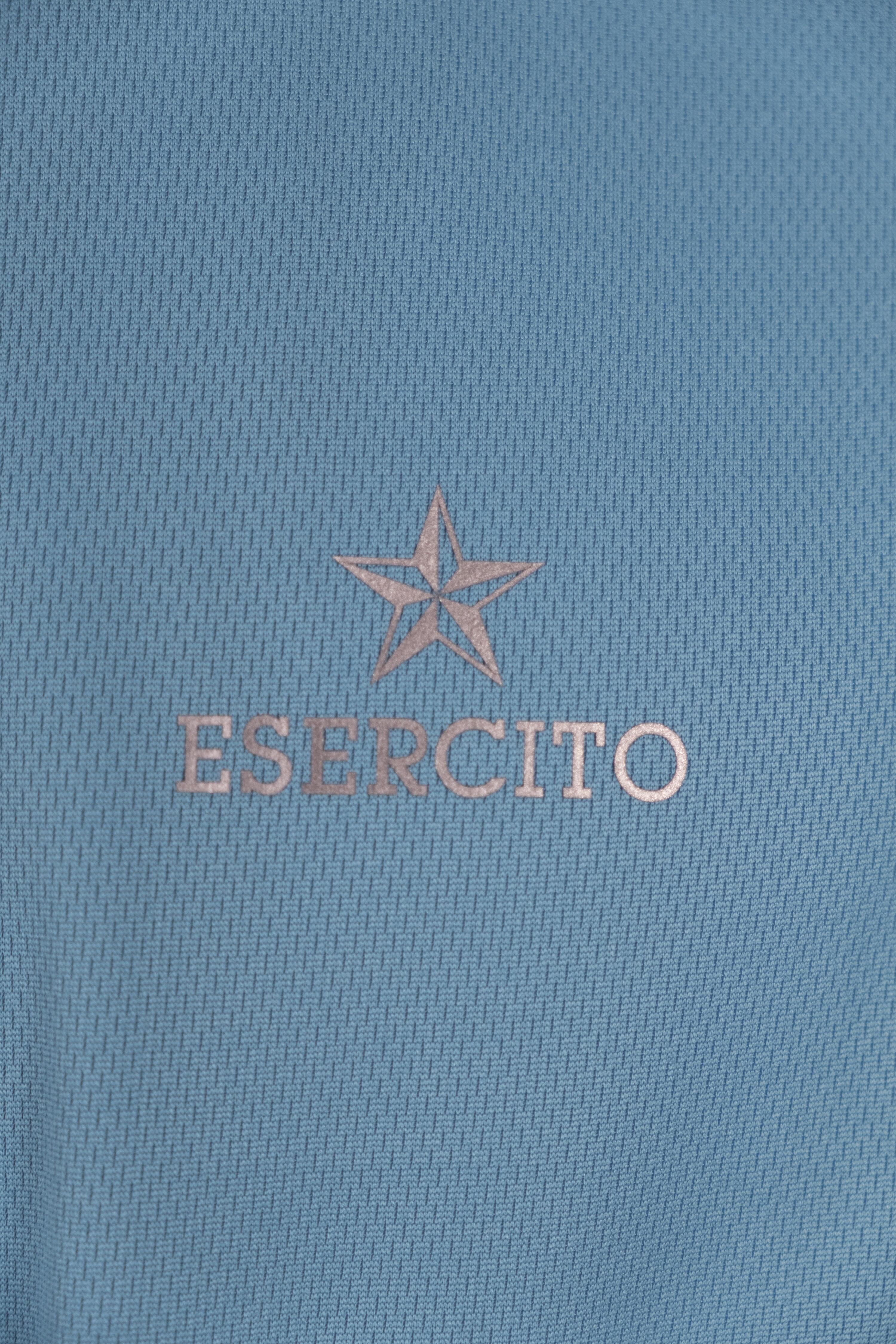 T-shirt Esercito a maniche corte running azzurra uomo 3/4