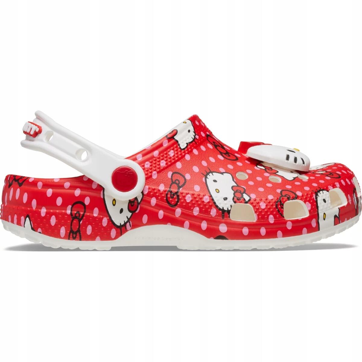 Chodaki Dla Dzieci Crocs Classic Hello Kitty Red Clog 3/6