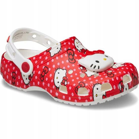 Chodaki Dla Dzieci Crocs Classic Hello Kitty Red Clog