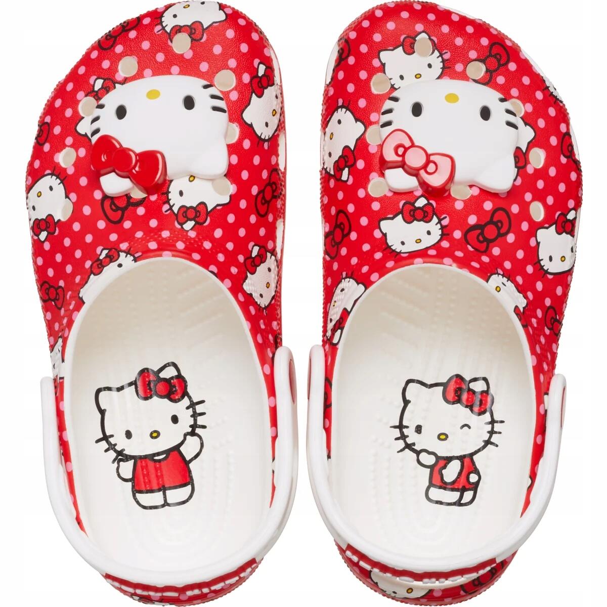 Chodaki Dla Dzieci Crocs Classic Hello Kitty Red Clog 6/6
