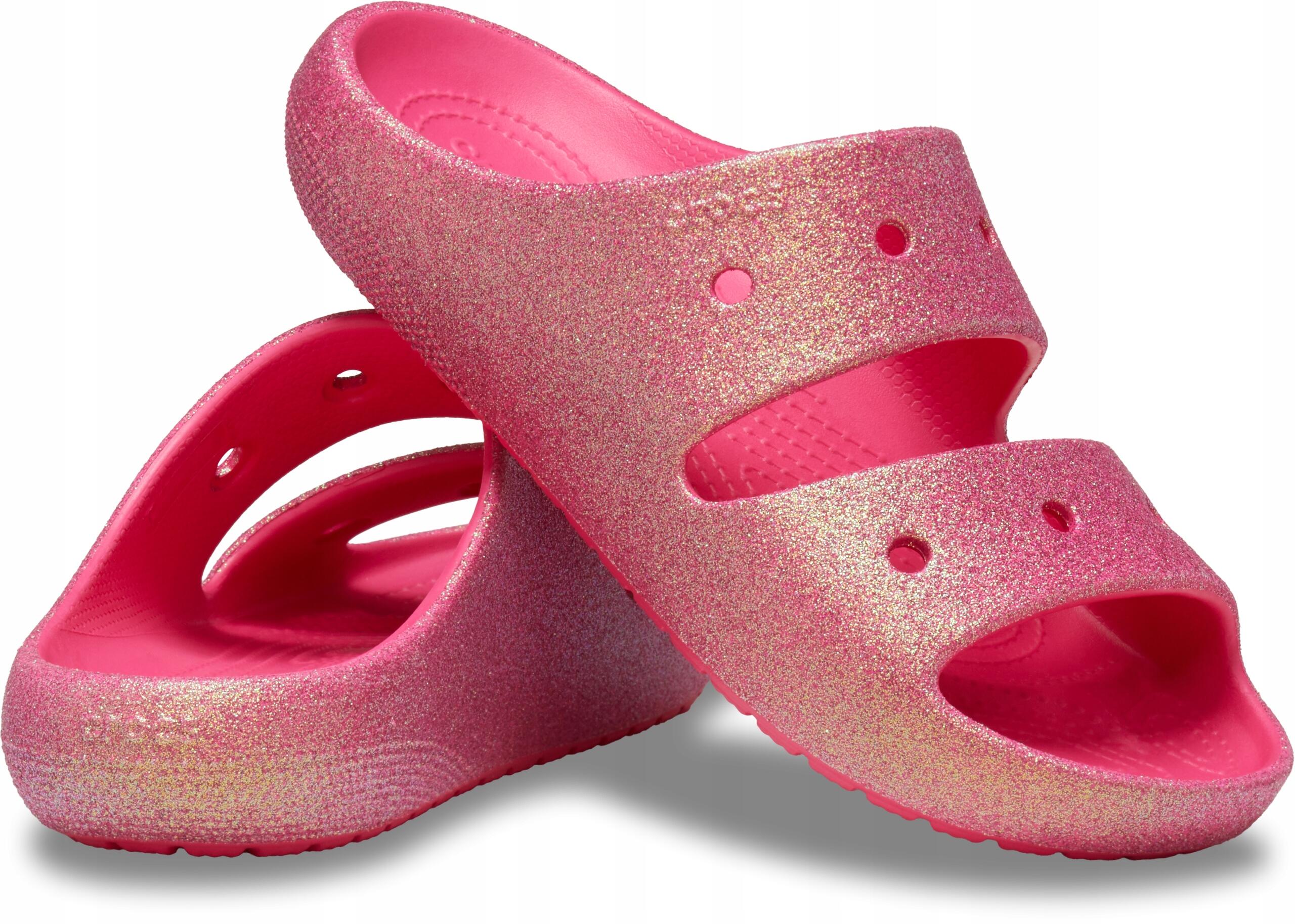 Felnőtt vízi klumpa puha talpú Crocs Classic Iridescent Glitter 2/6