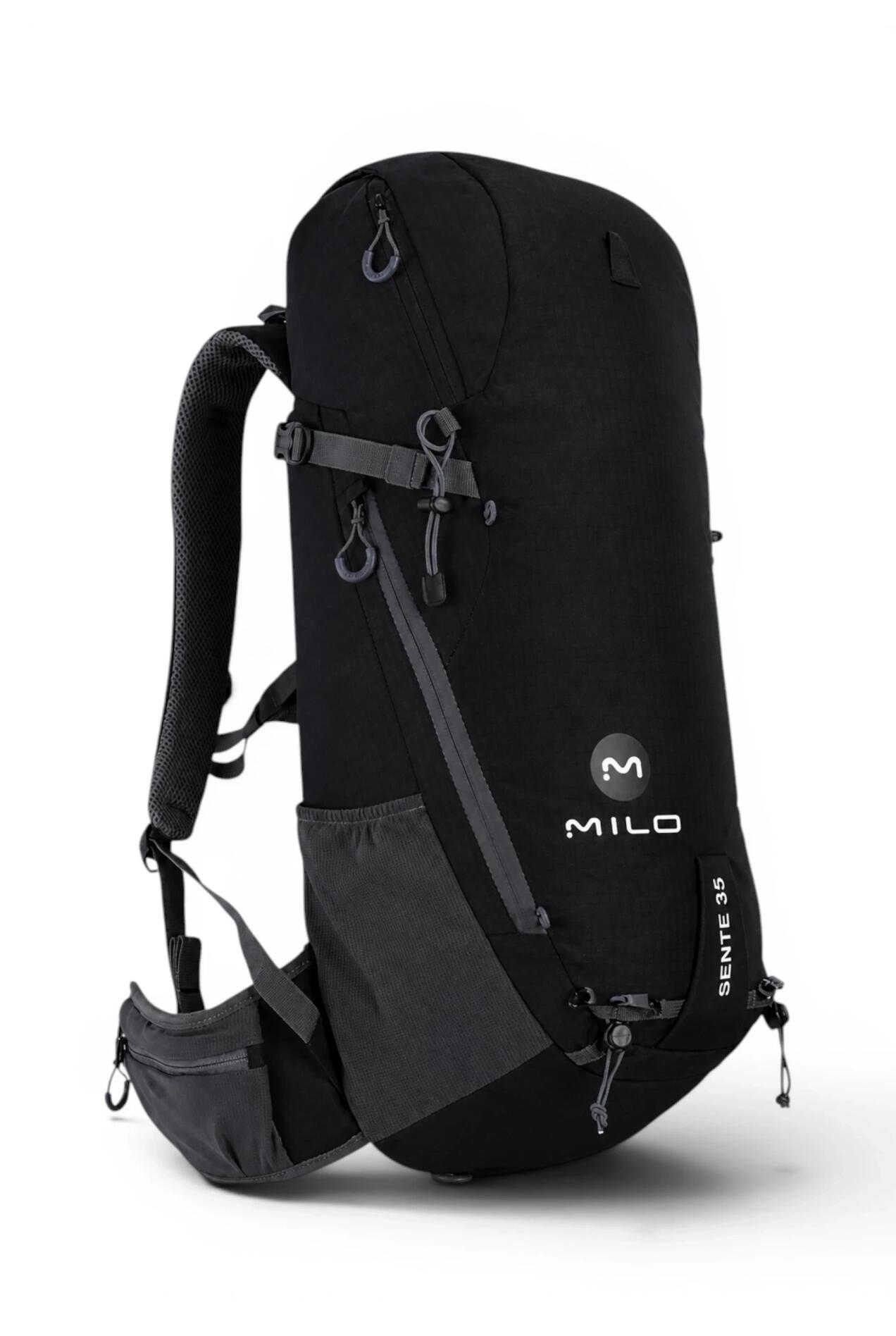 Plecak wspinaczkowy Milo SENTE 35 czarny, 35L z raincover i gwizdkiem 2/5