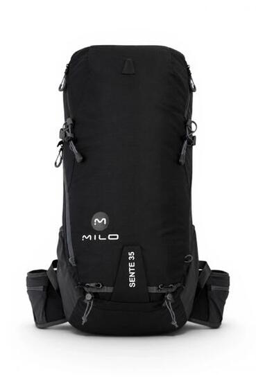 Plecak wspinaczkowy Milo SENTE 35 czarny, 35L z raincover i gwizdkiem