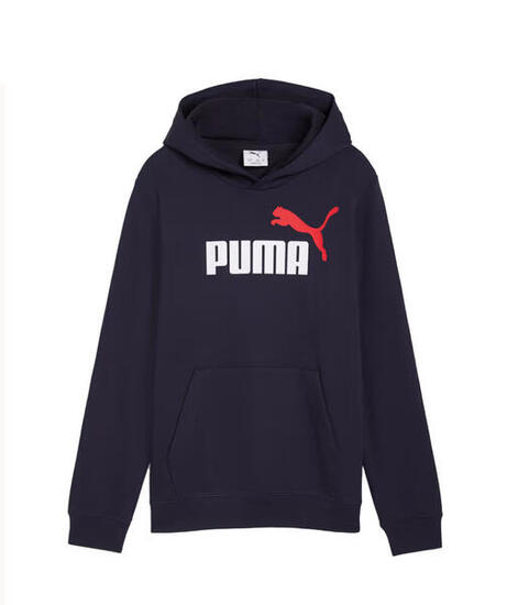 Puma Felpa Bambino Cappuccio Cotone Poliestere Riciclato Blu Marsupio Blu 140