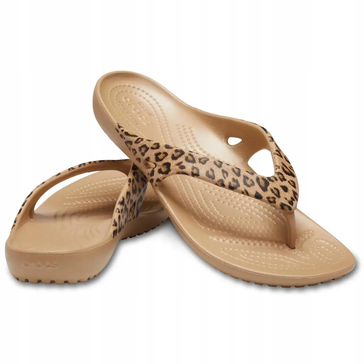 Japonki Dla Dorosłych Crocs Kadee II Leopard Flip 2/6