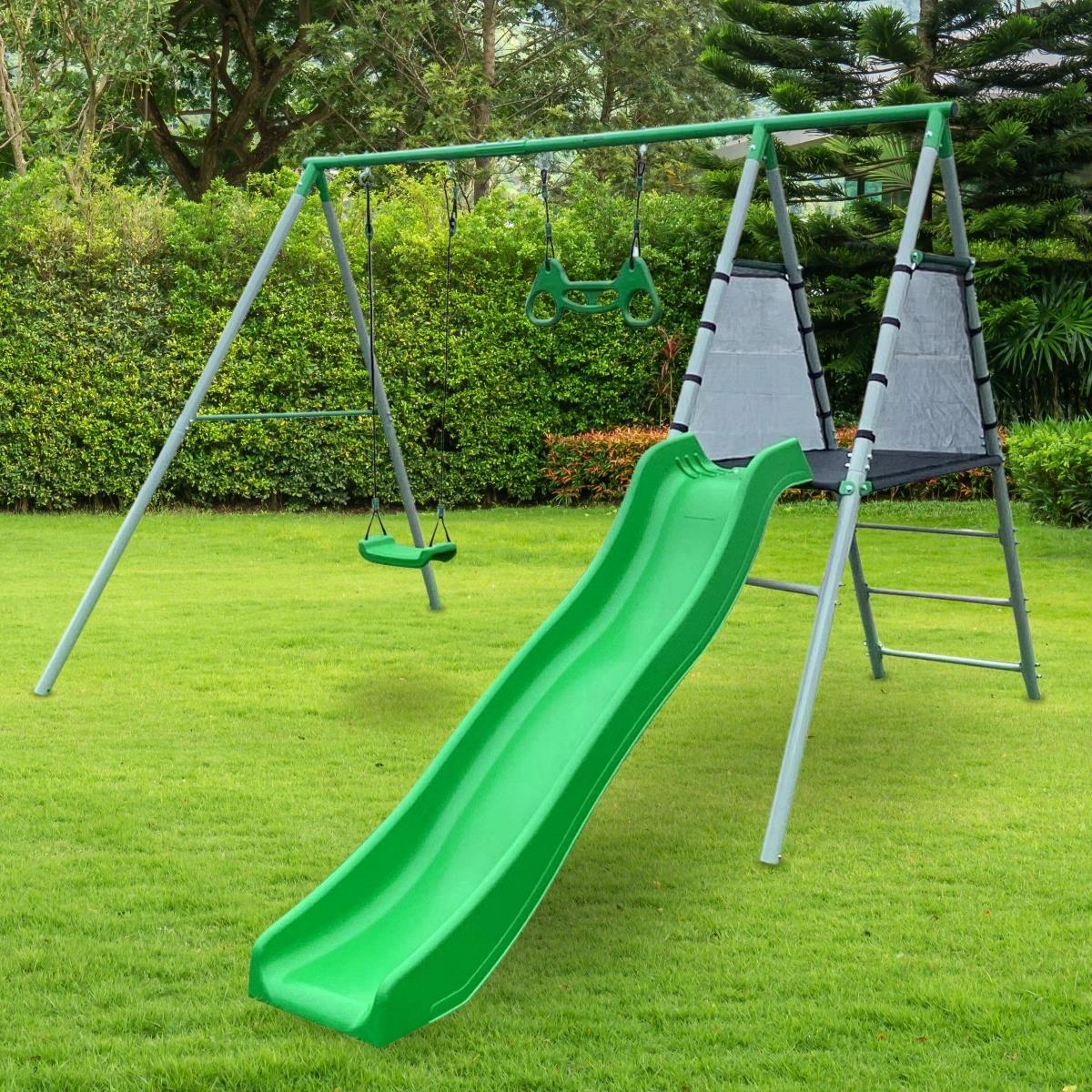 Spielplatz XXL 280x290x196cm 3J Schaukel Rutsche Stahlrahmen Max 200kg EN71 3/7