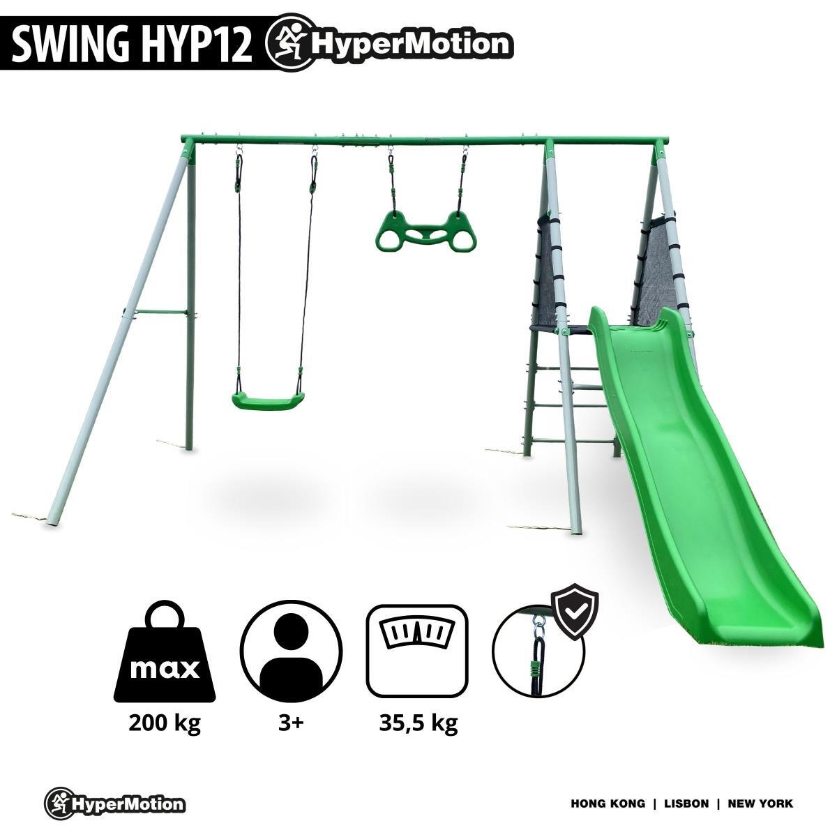 Spielplatz XXL 280x290x196cm 3J Schaukel Rutsche Stahlrahmen Max 200kg EN71 2/7