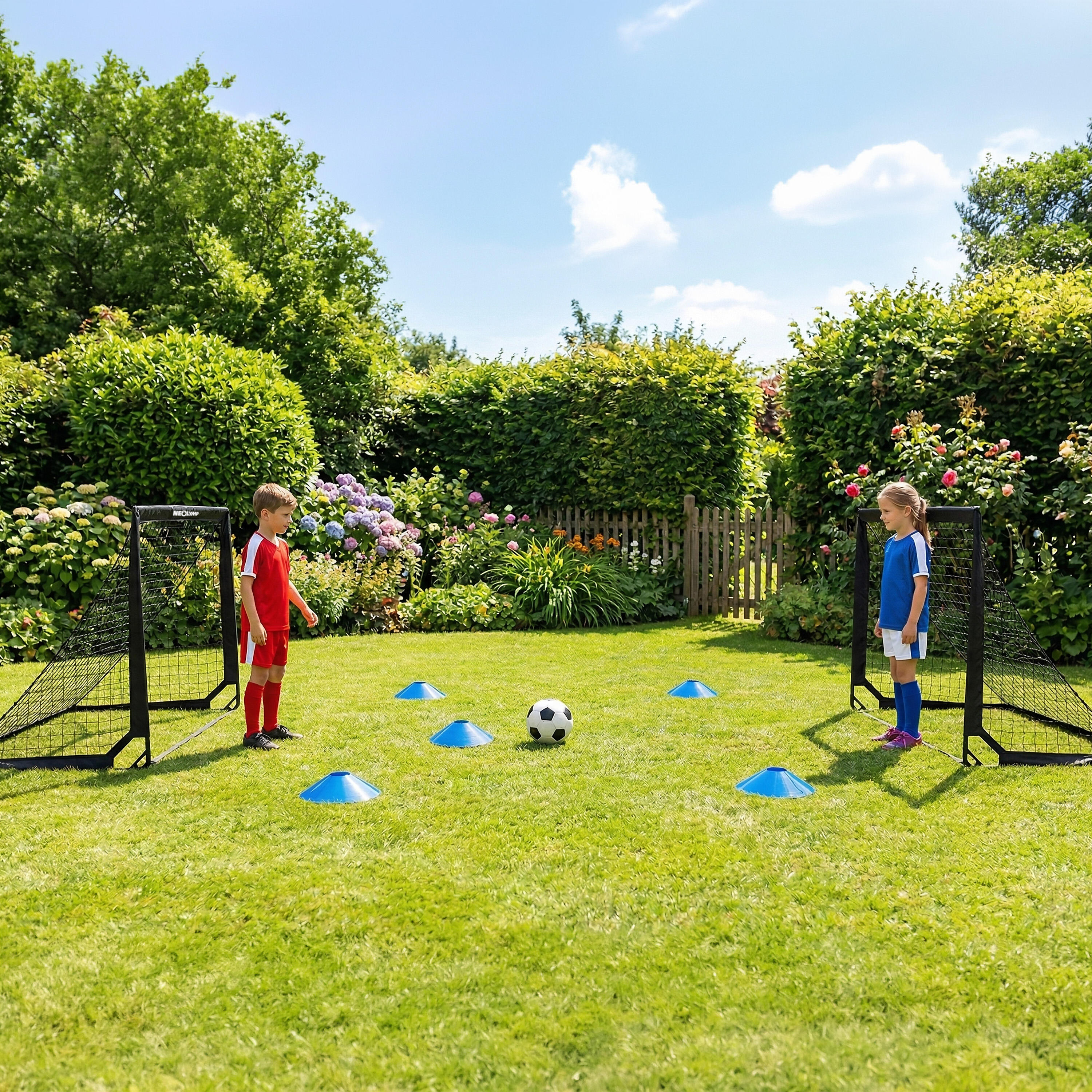 Set de porterías plegables de fibra de vidrio para niños y entrenamiento 4/7