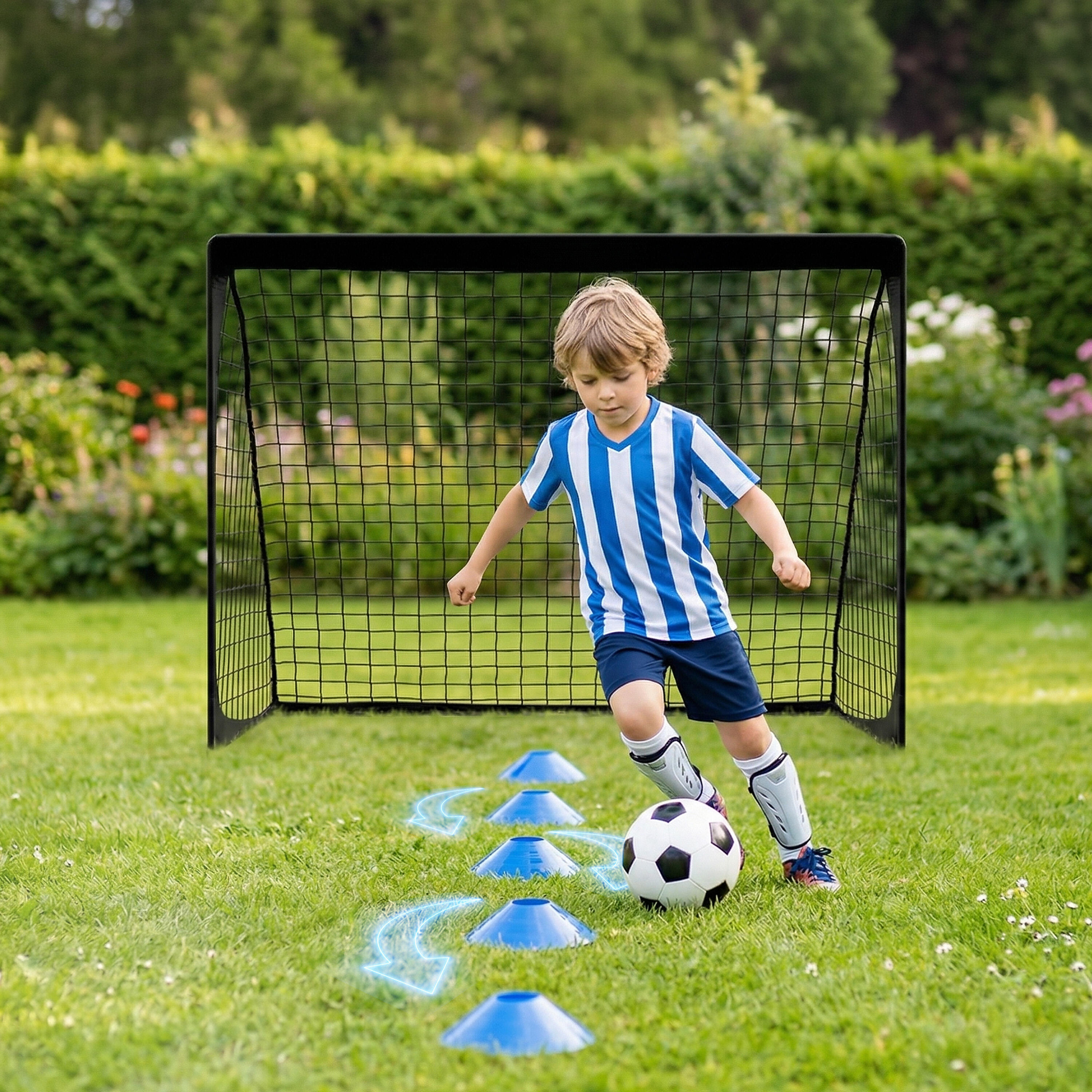 Set de porterías plegables de fibra de vidrio para niños y entrenamiento 5/7