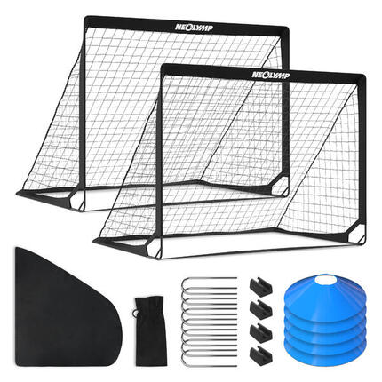 Set de 2 buts de football pliables en fibre de verre pour enfants, jardin.