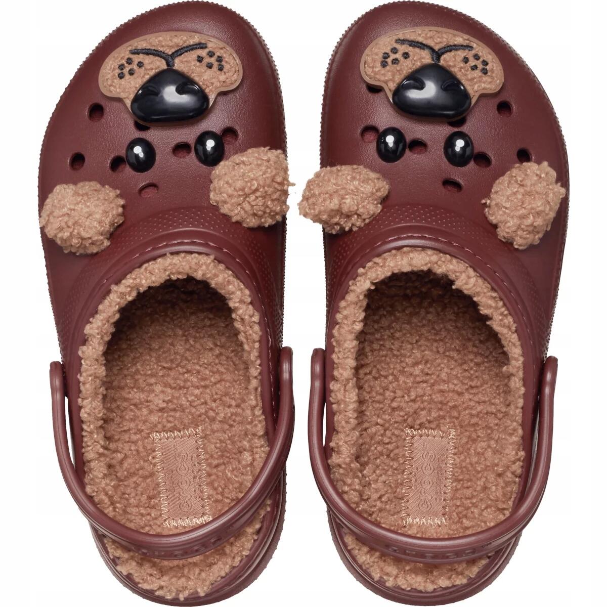 Chodaki Dla Dzieci Crocs Classic Lined Iam Brown Bear Clog 6/6