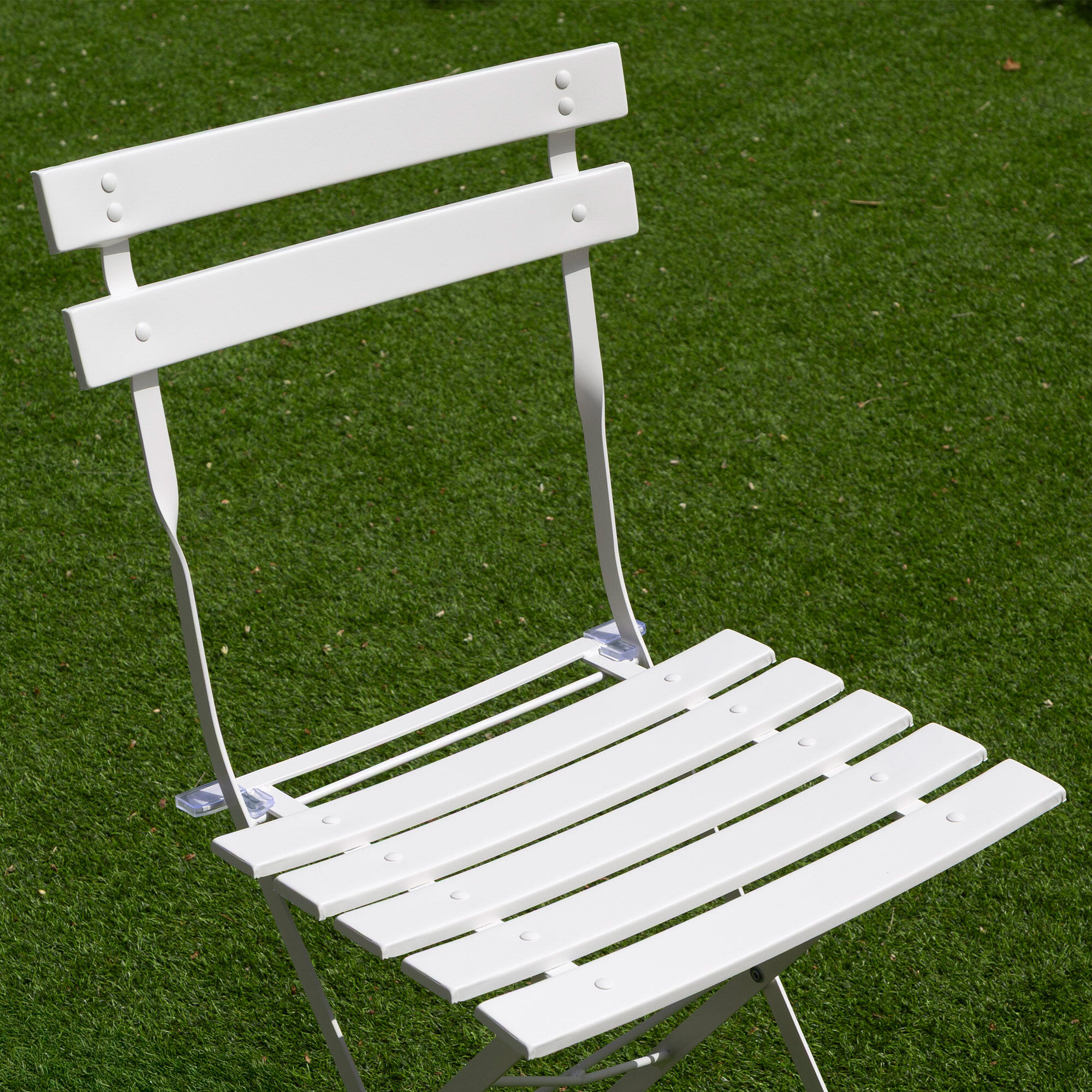 Ensemble de mobilier de terrasse pliable 60 x 70 cm blanc 5/7