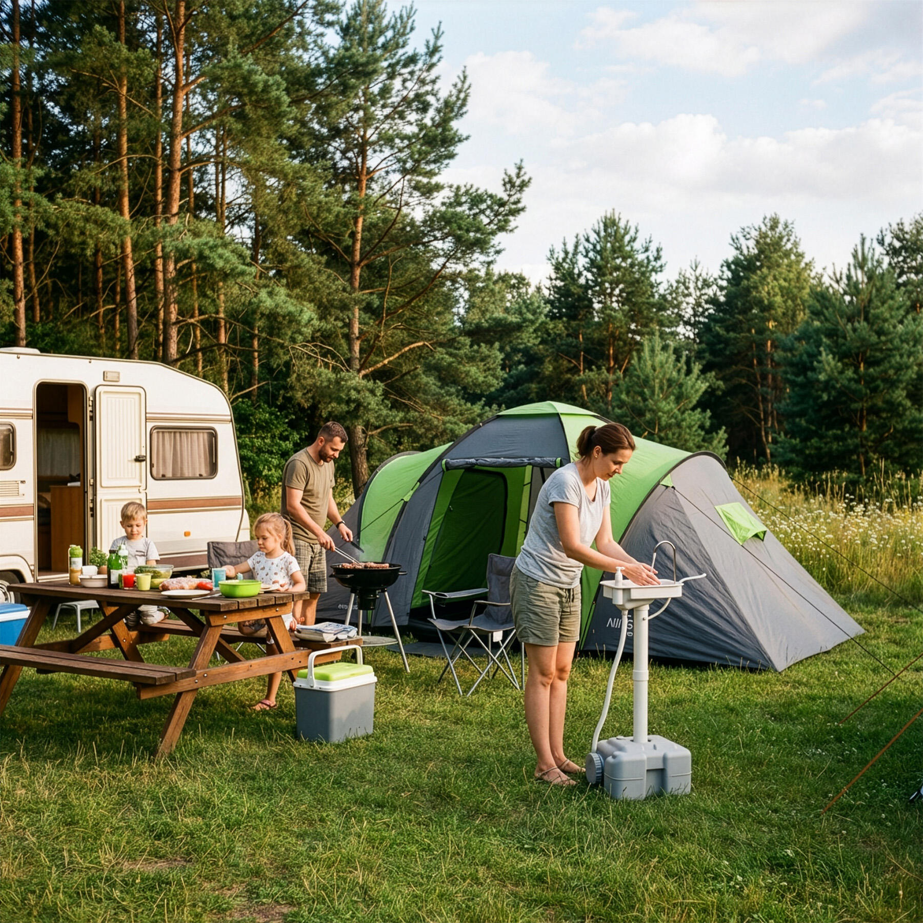 Draagbare campingwastafel met USB-pomp 20 l NILS CAMP NC0026 3/7