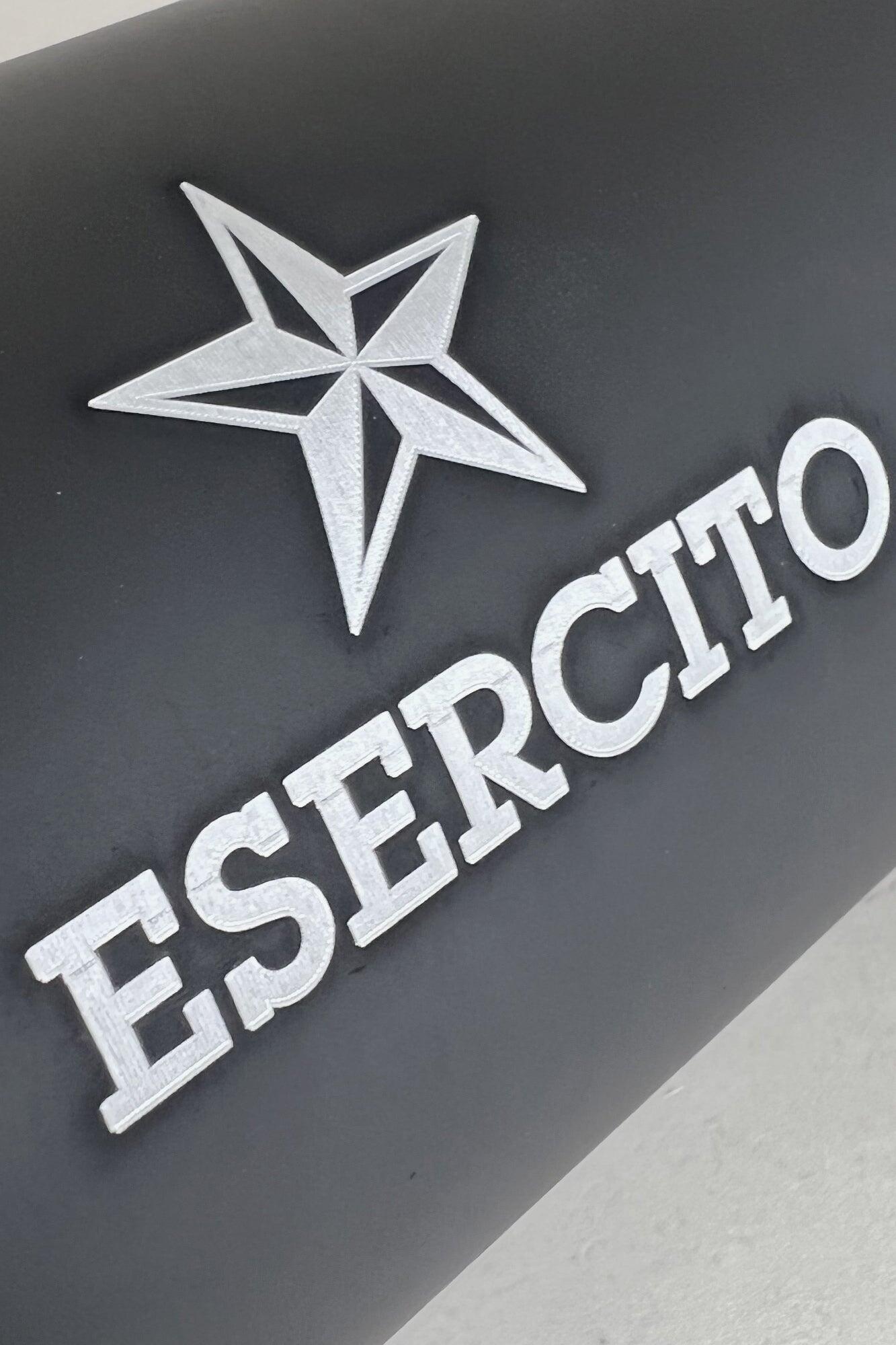 Borraccia Esercito in acciaio con moschettone 800 ml 2/3