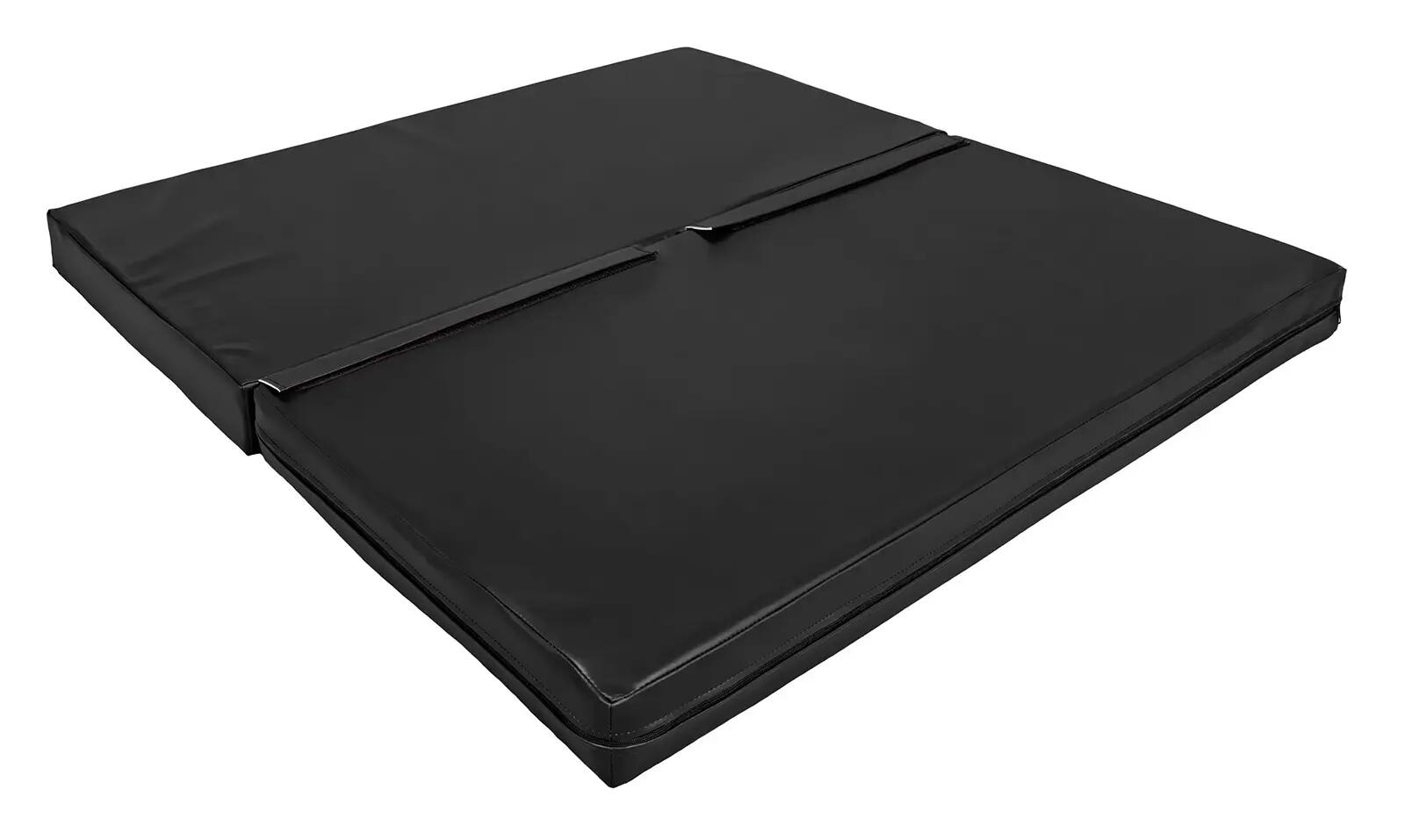 Materac dwuczęściowy z rzepami UNDERFIT 130 x 120 x 10 cm miękki czarny 2/6