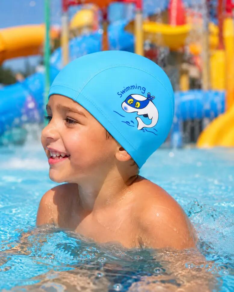 Aqua-Sport czepek PU junior dolphin swim cap blue AS95073 2/6
