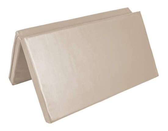 Materac dwuczęściowy z rzepami UNDERFIT 130 x 120 x 10 cm miękki beżowy