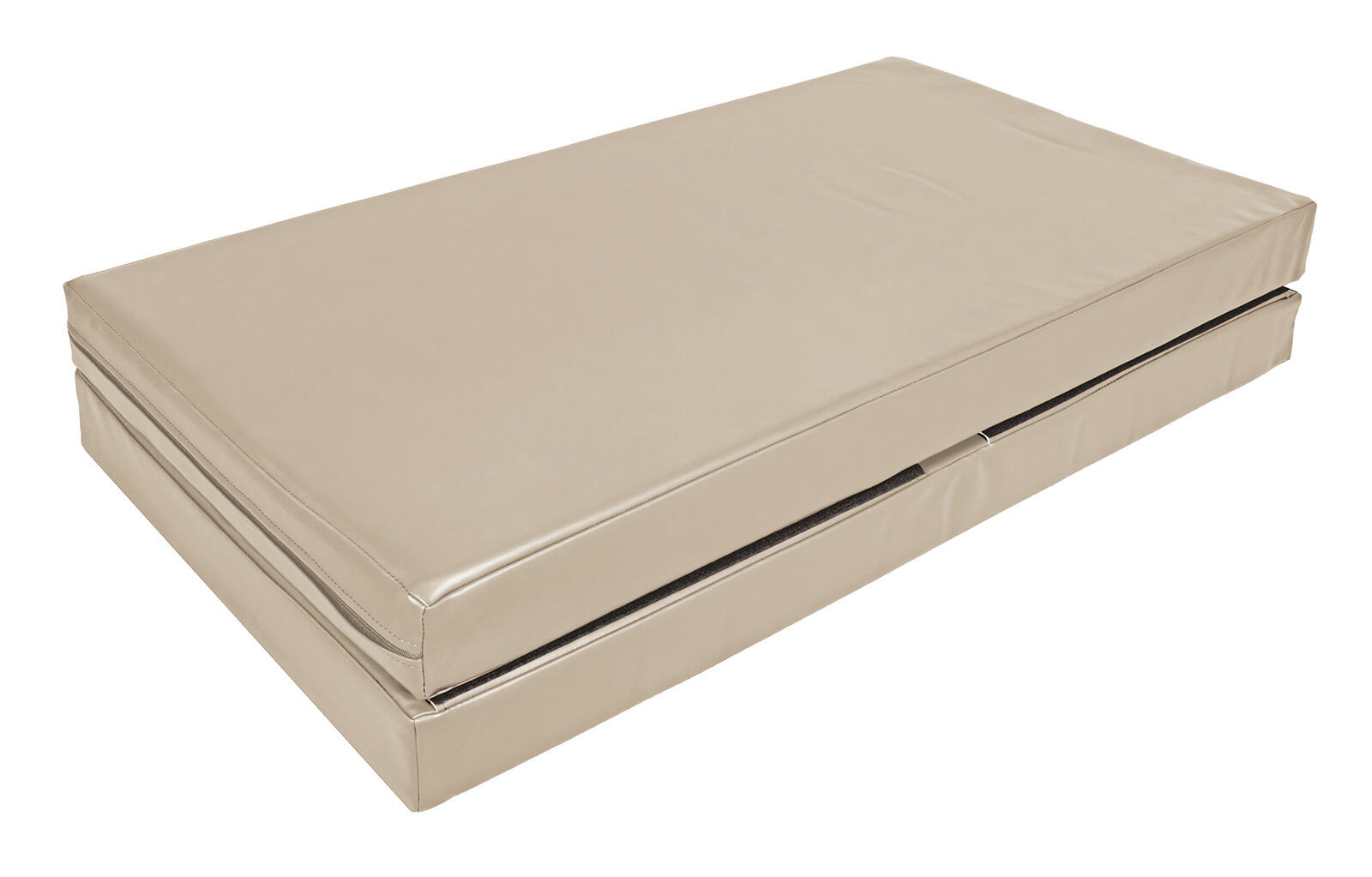 Materac dwuczęściowy z rzepami UNDERFIT 130 x 120 x 10 cm miękki beżowy 6/7