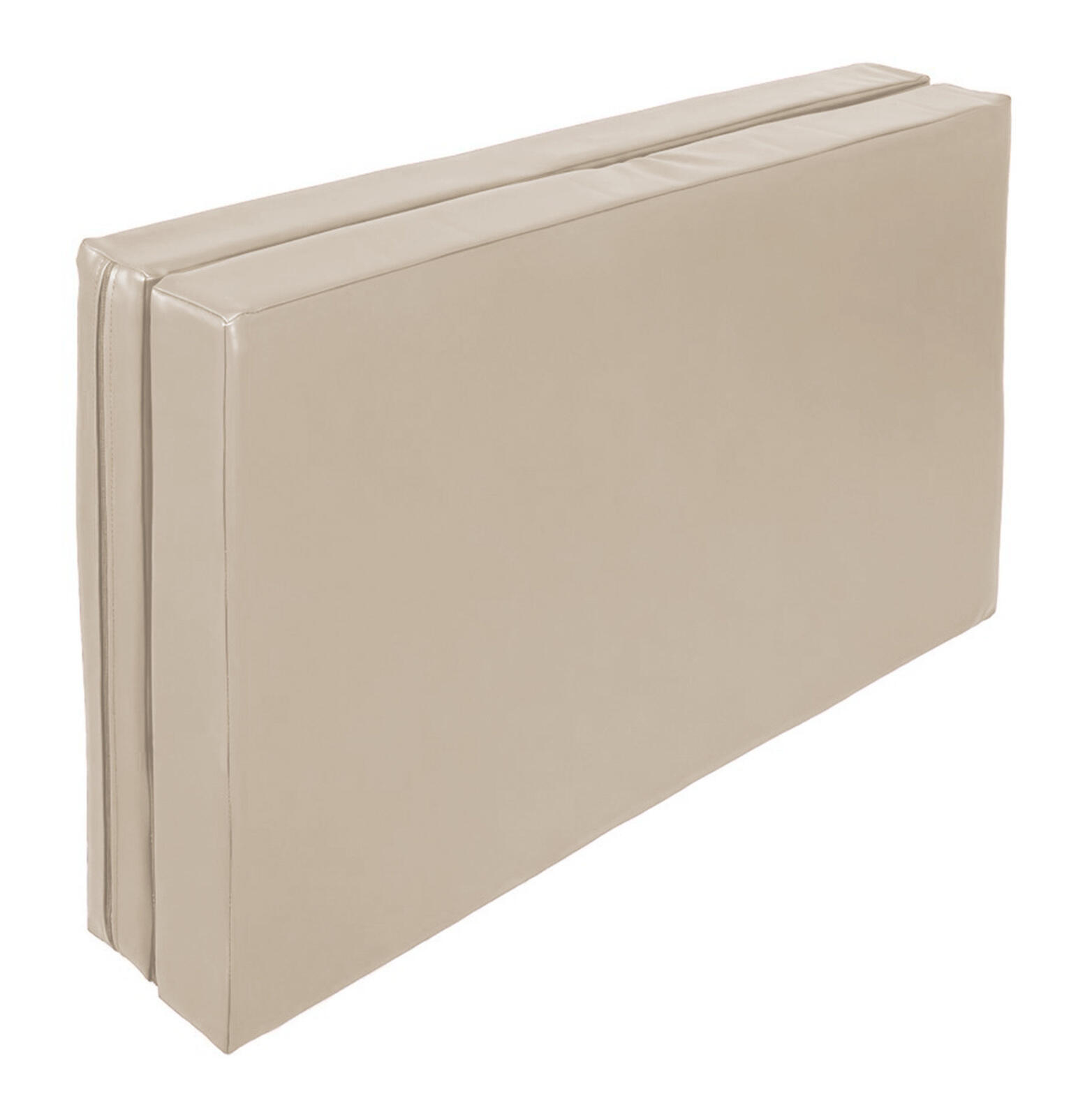 Materac dwuczęściowy z rzepami UNDERFIT 130 x 120 x 10 cm miękki beżowy 4/7