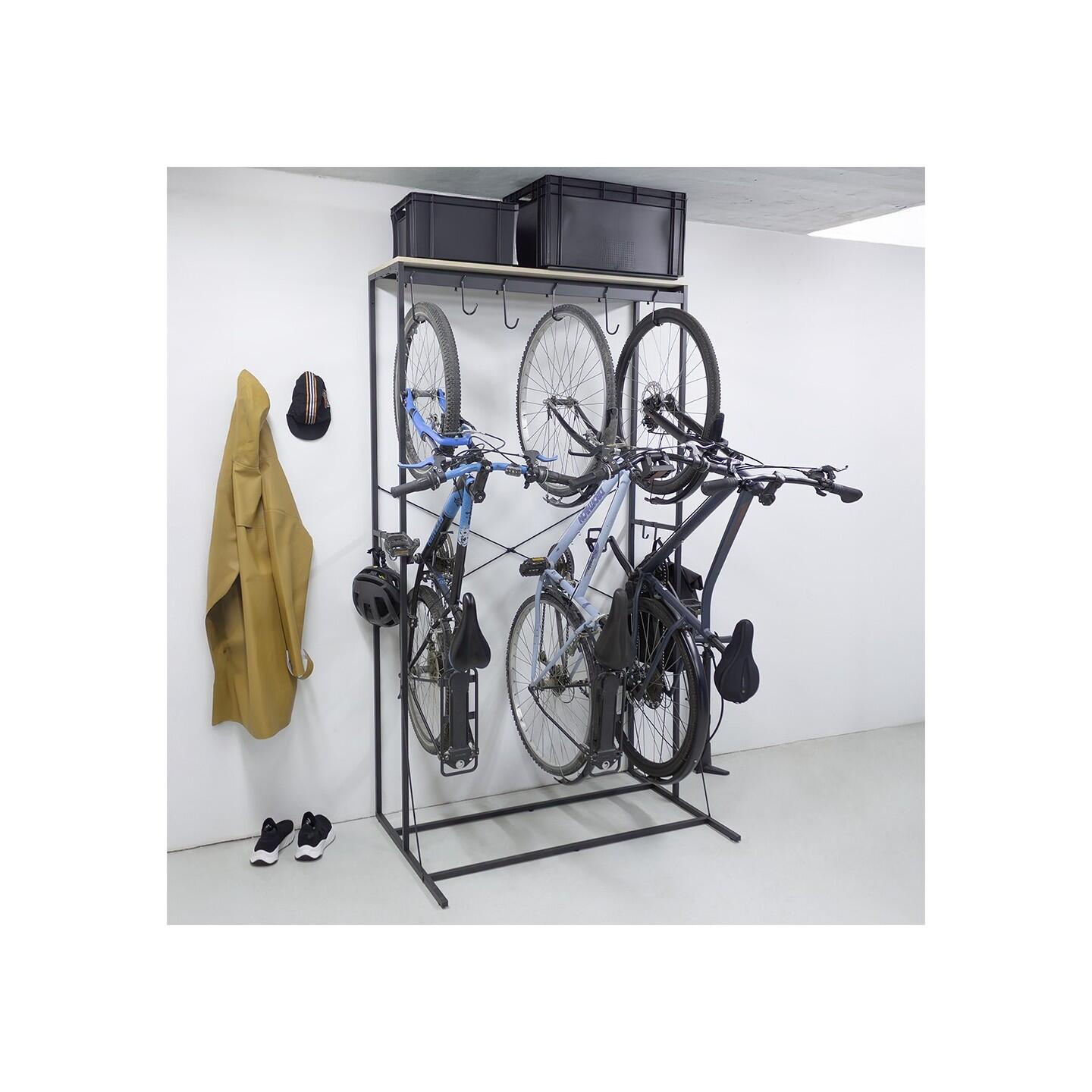 Porte-vélos Koro en métal noir 116,5 x 75 x 208 cm 2/7