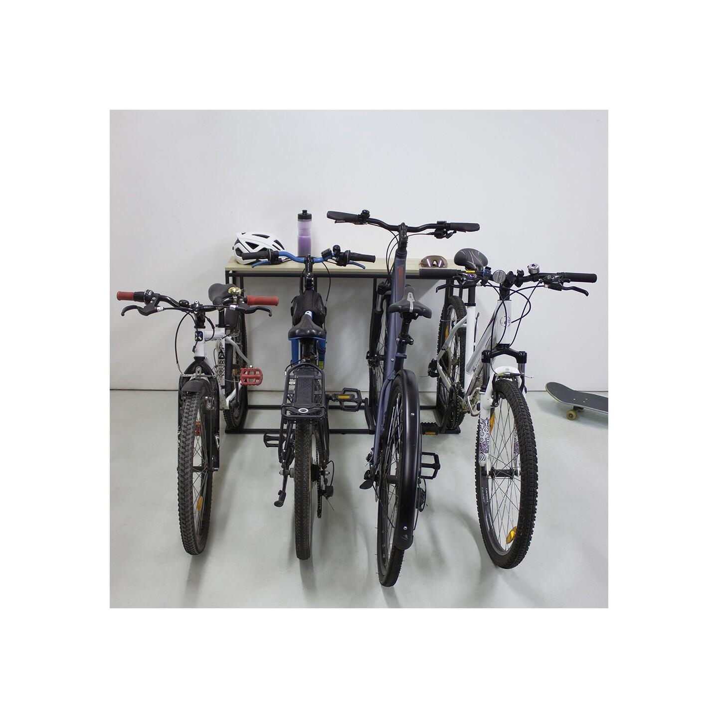 Porte-vélos Koro en métal noir 116,5 x 50 x 77,5 cm 5/7