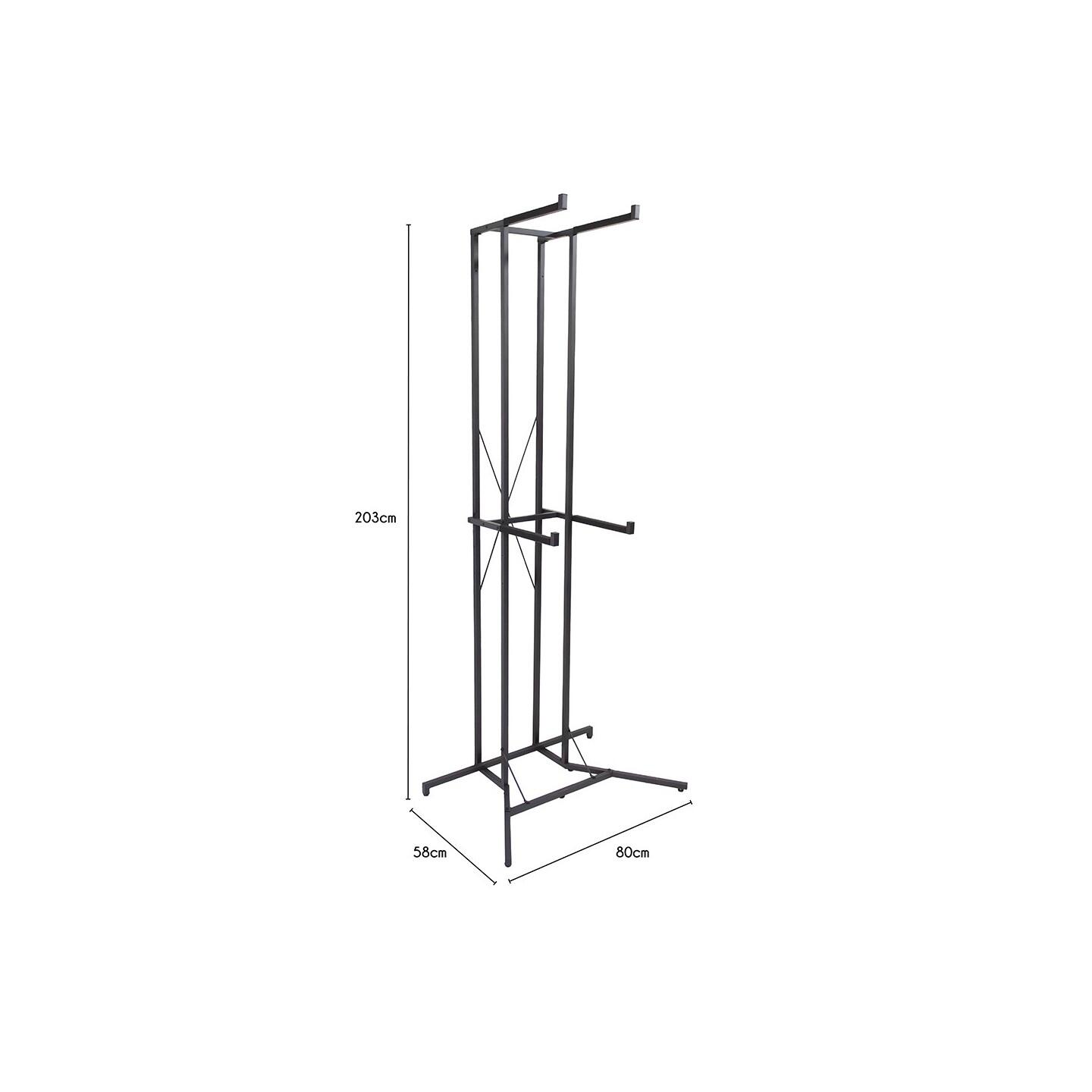 Porte-vélos Vertika en métal noir 80 x 57,5 x 194,5 cm 3/7