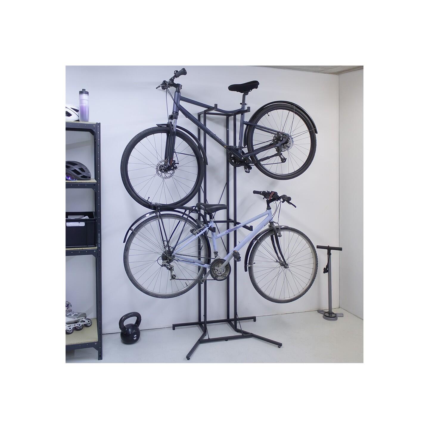 Porte-vélos Vertika en métal noir 80 x 57,5 x 194,5 cm 2/7