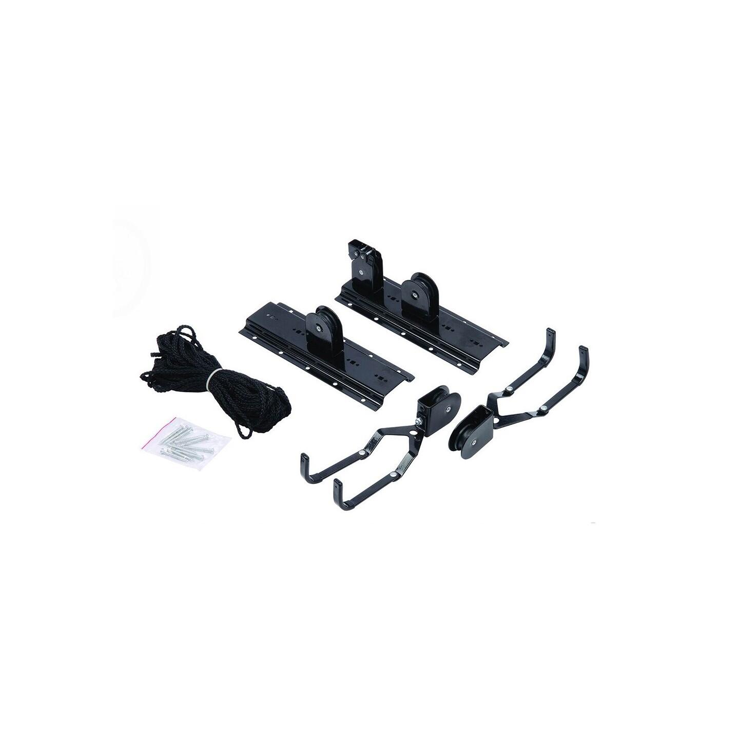 Support vélo plafond en métal avec corde 70 x 7 x 30 cm 4/6