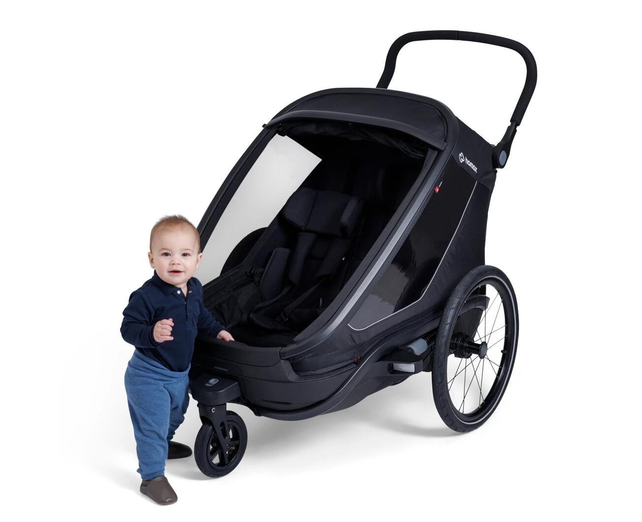 Protecteur De Roue Droite Hamax Outback – Avec Catadioptre Blanc, Installation 2 Vis, Pour Remorque Enfant, Sécurité Et Visibilité
