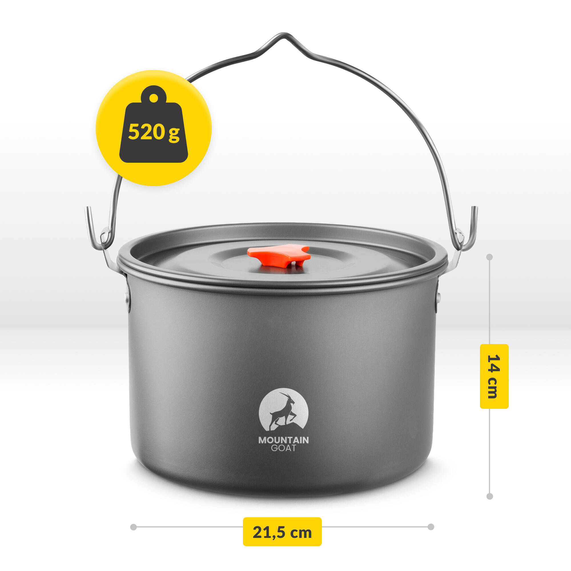 Garnek turystyczny wiszący z pokrywką Mountain Goat 4 L 4/7