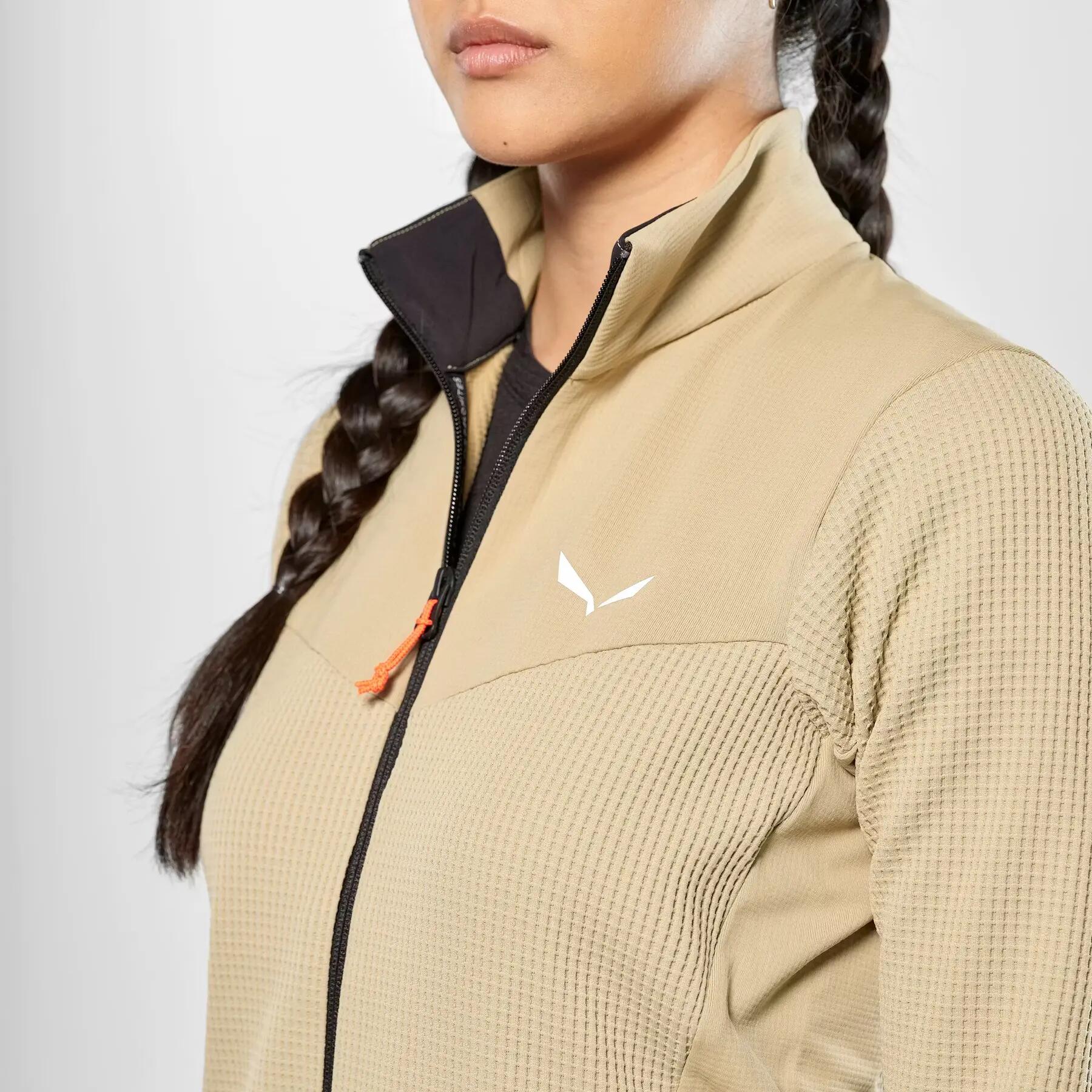 Chaqueta de senderismo con cremallera completa para mujer Salewa Puez Waffle Hyb 5/5