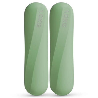 Pilates dumbbells 1 kg siliconen – haltersetje voor pilates en yoga