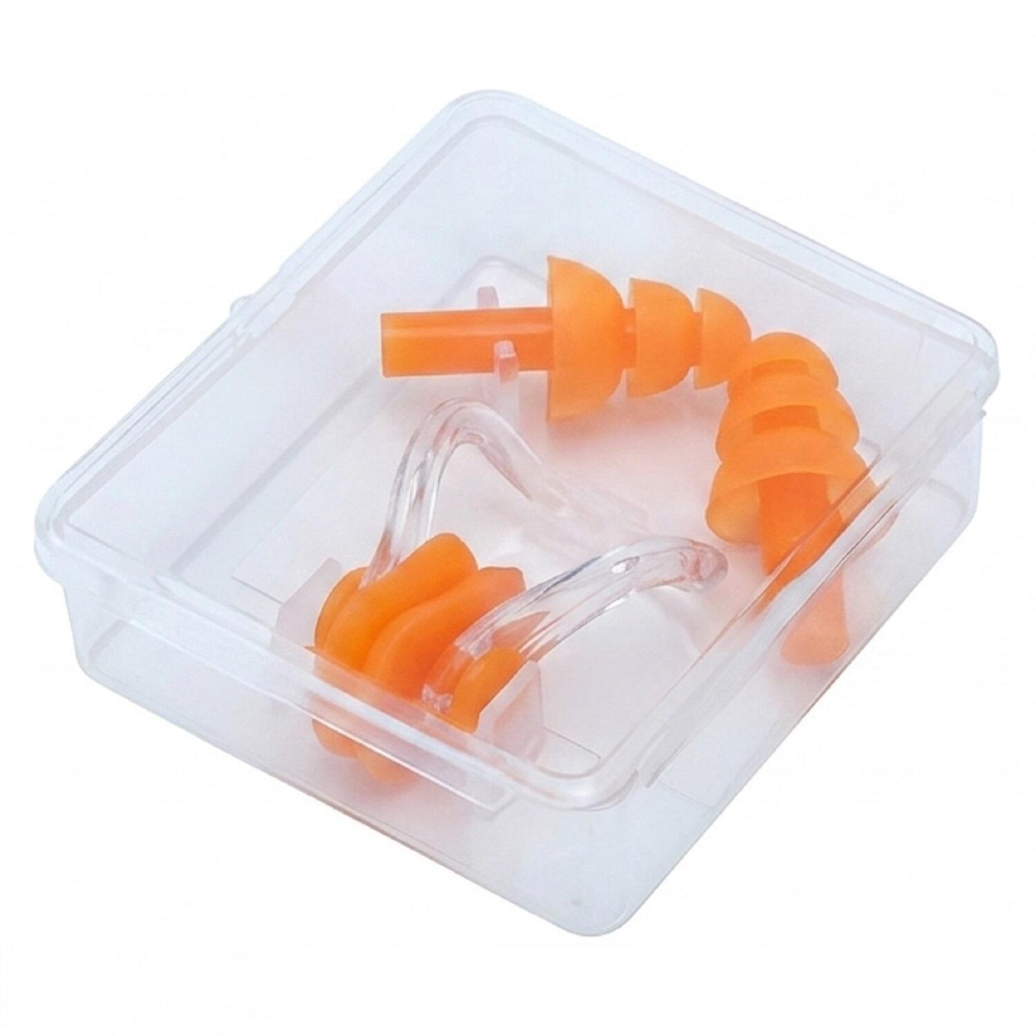 Set Pinza Y Tapones Natación Ergo Naranja 2/2